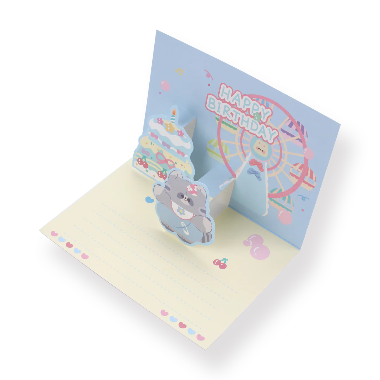 3D Birthday Greeting Card - Blue - Image 2
