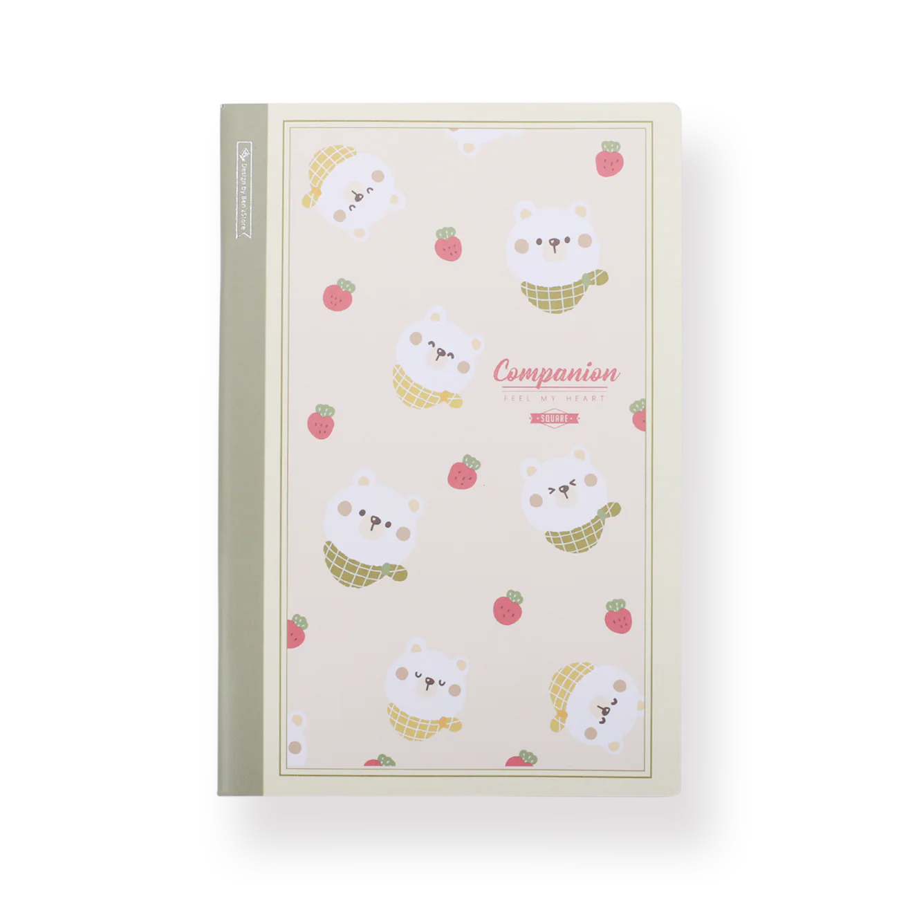 Animal Notebook - A5 - Grid - Strawberry Bear