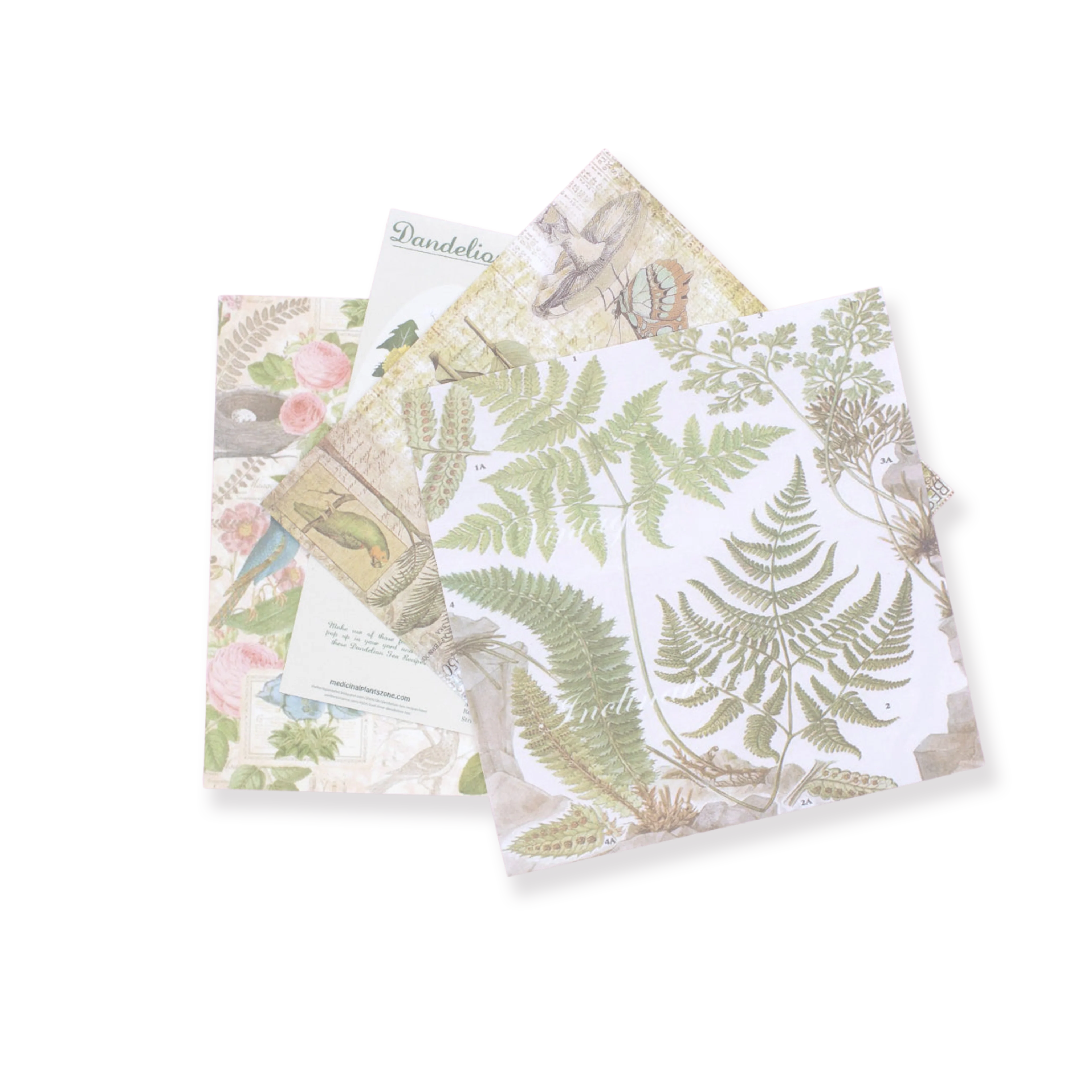 Bronzing Vintage Scrapbooking Paper - Plant - Image 3