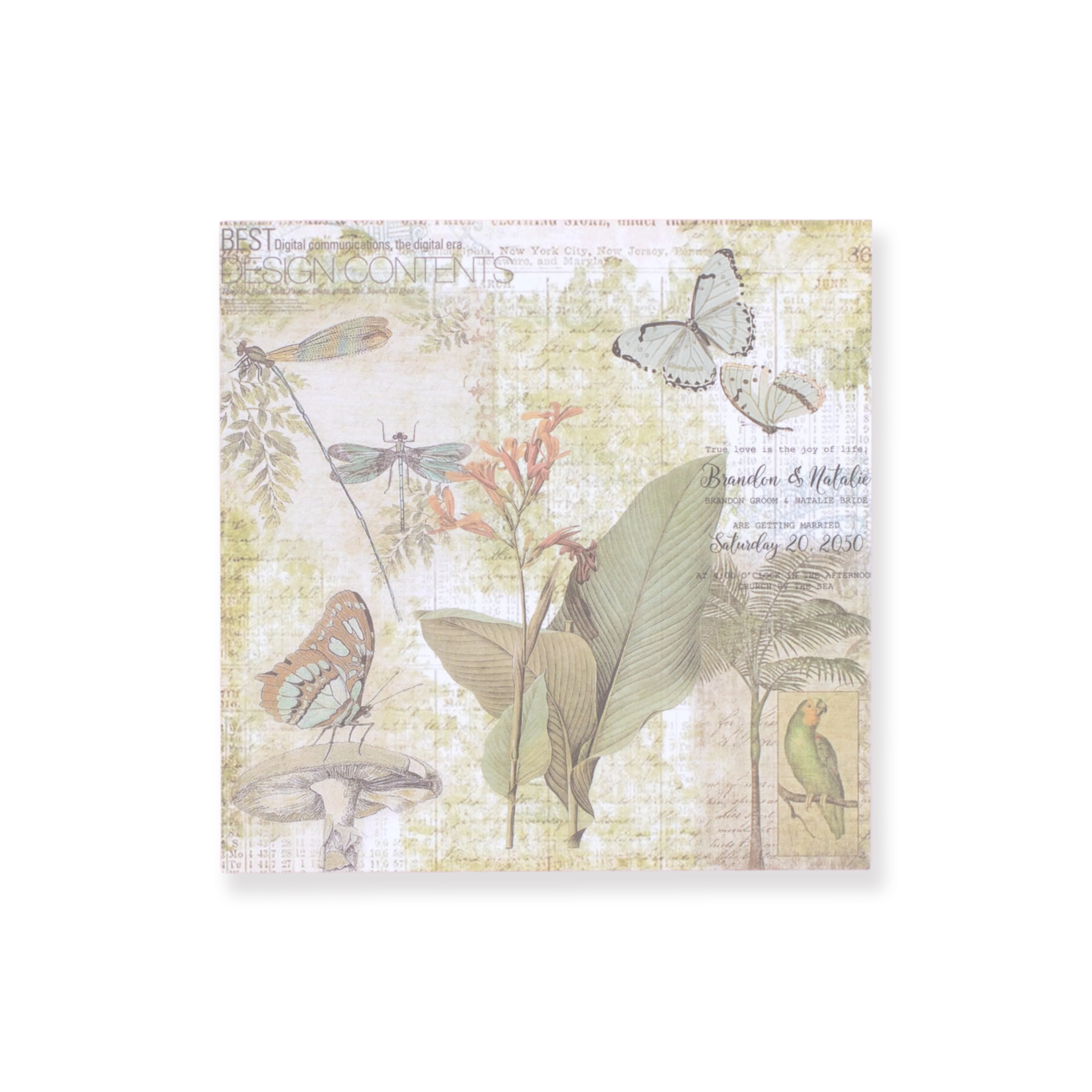 Bronzing Vintage Scrapbooking Paper - Plant - Image 9