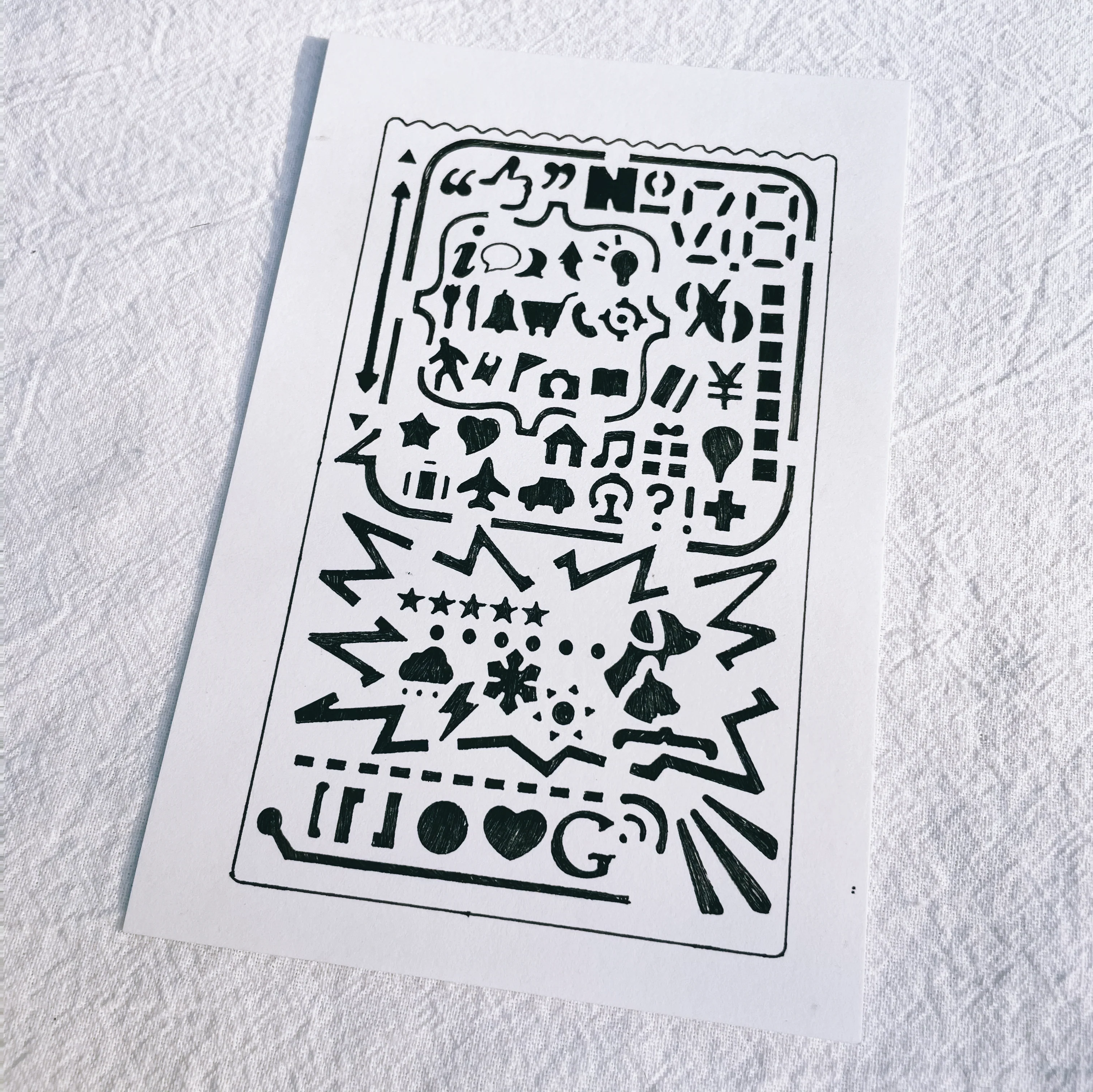 Bullet Journal Drawing Stencil Metal Ruler - Image 2