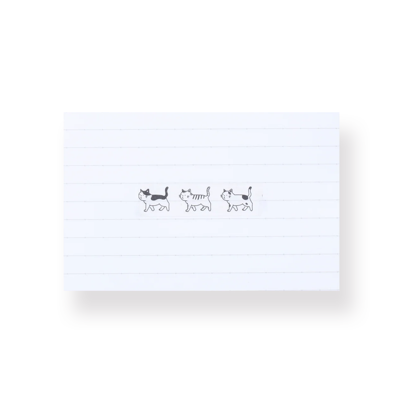 Cat Washi Tape - Black and White Cat - Image 3
