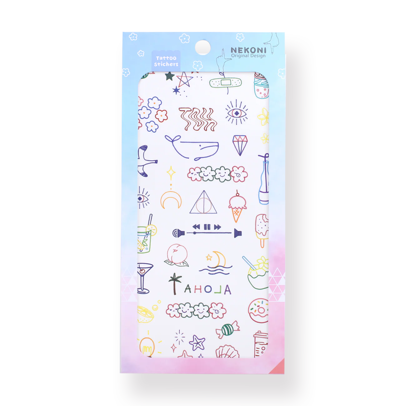 Colorful Tattoo Sticker - Cool Day