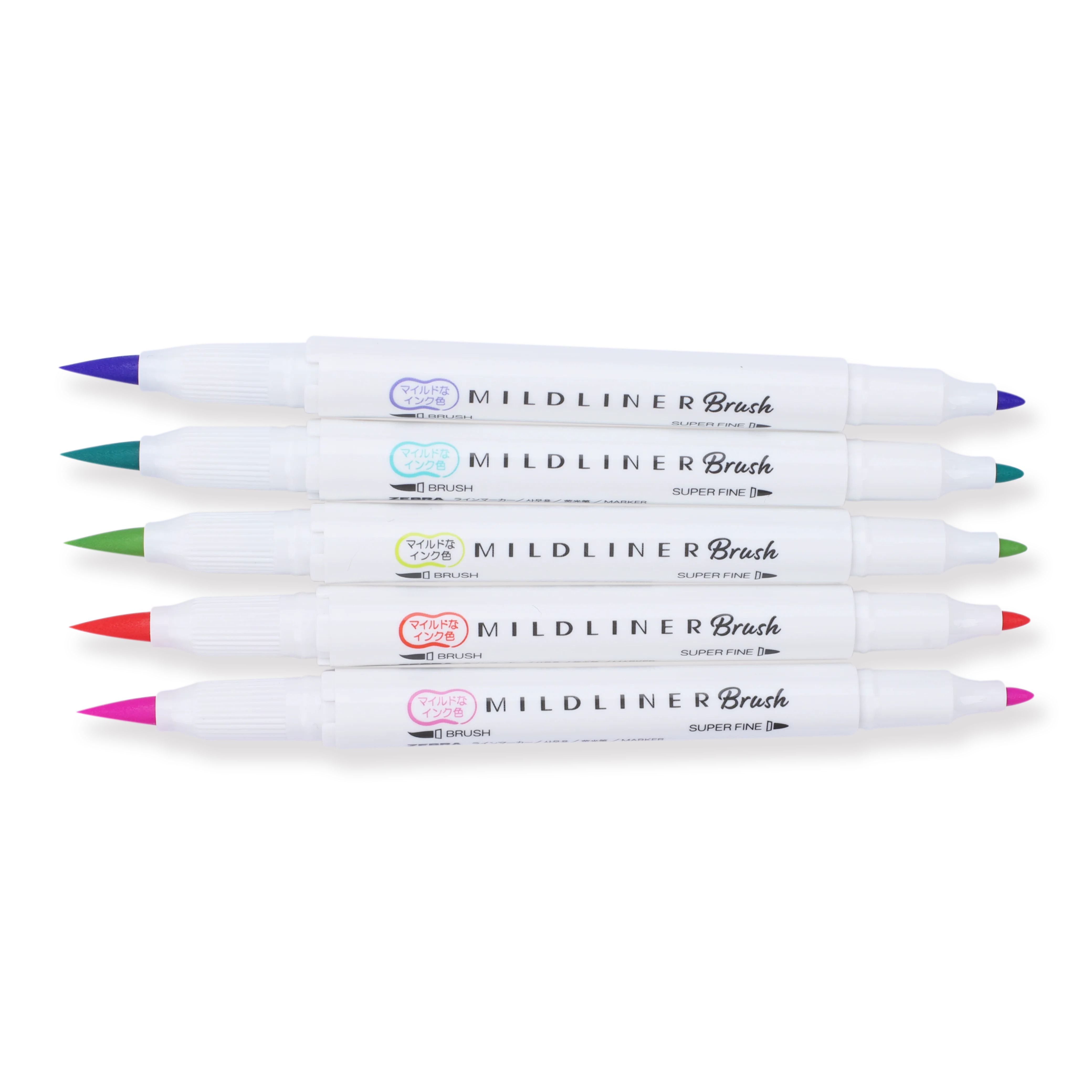 Zebra Mildliner Double Ended Brush Pen - Bright Color Set - Image 4