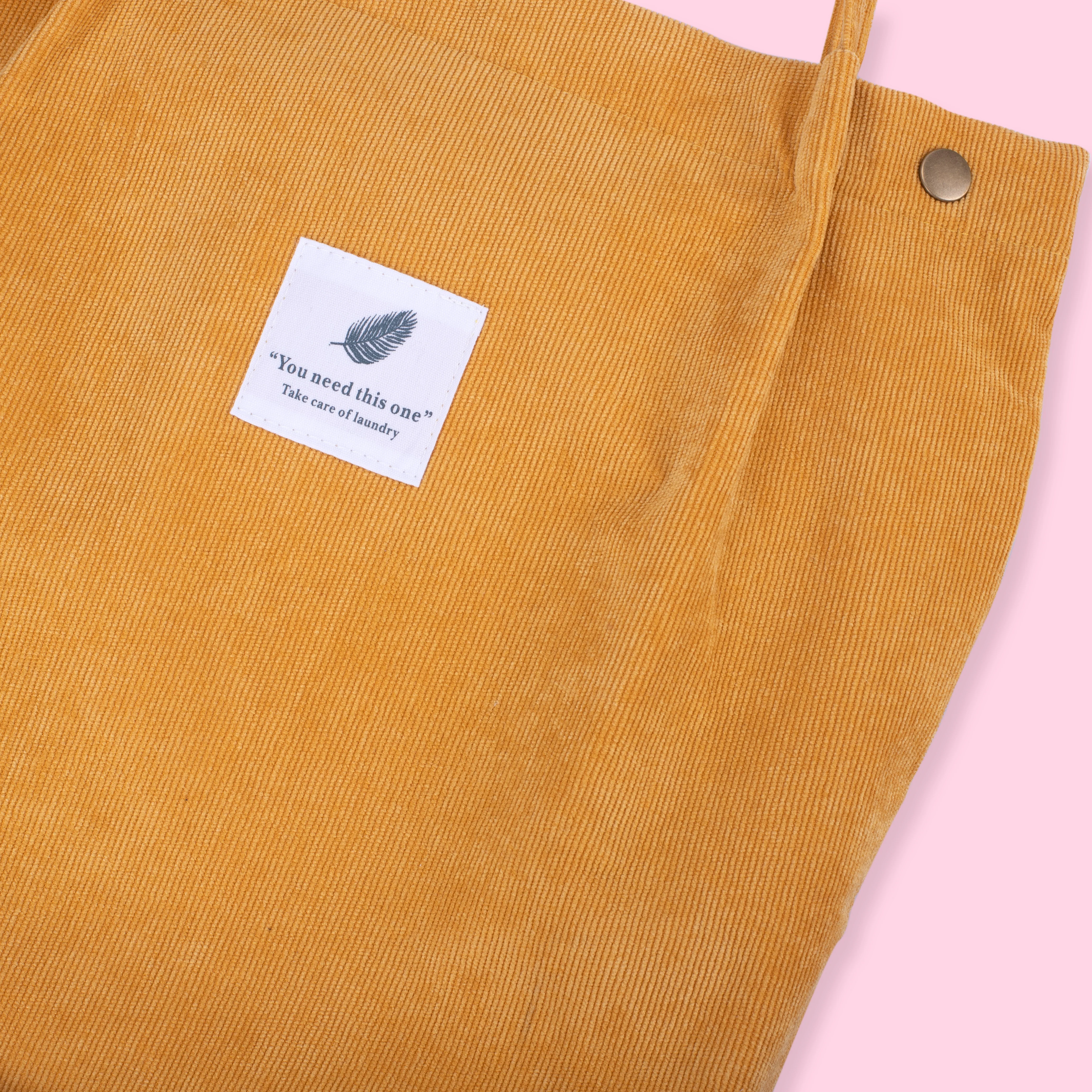Corduroy Tote Bag - Khaki - Image 5