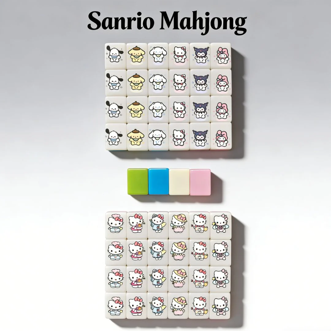 Cute Mahjong Tile Game – Sanrio & Labubu Italian Brainrot Edition