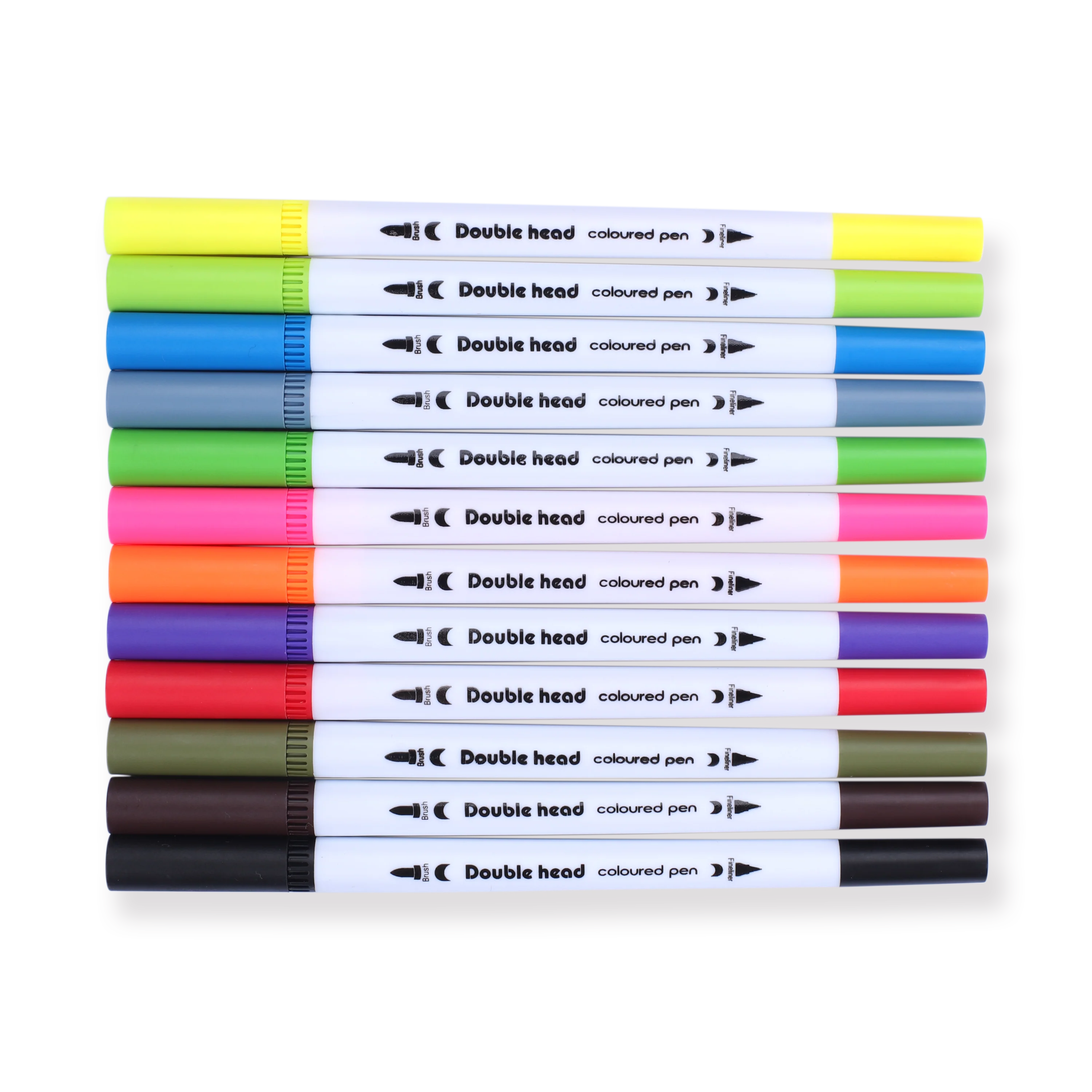 Double-Sided Water-based Brush Pen - 12 Color Set