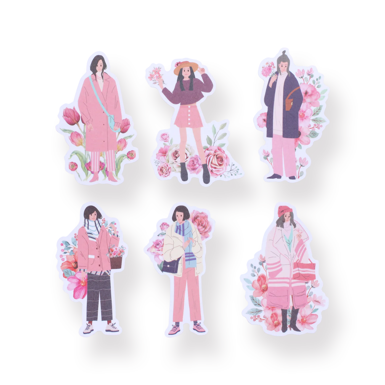 Floral Girl Sticker Pack - Pink