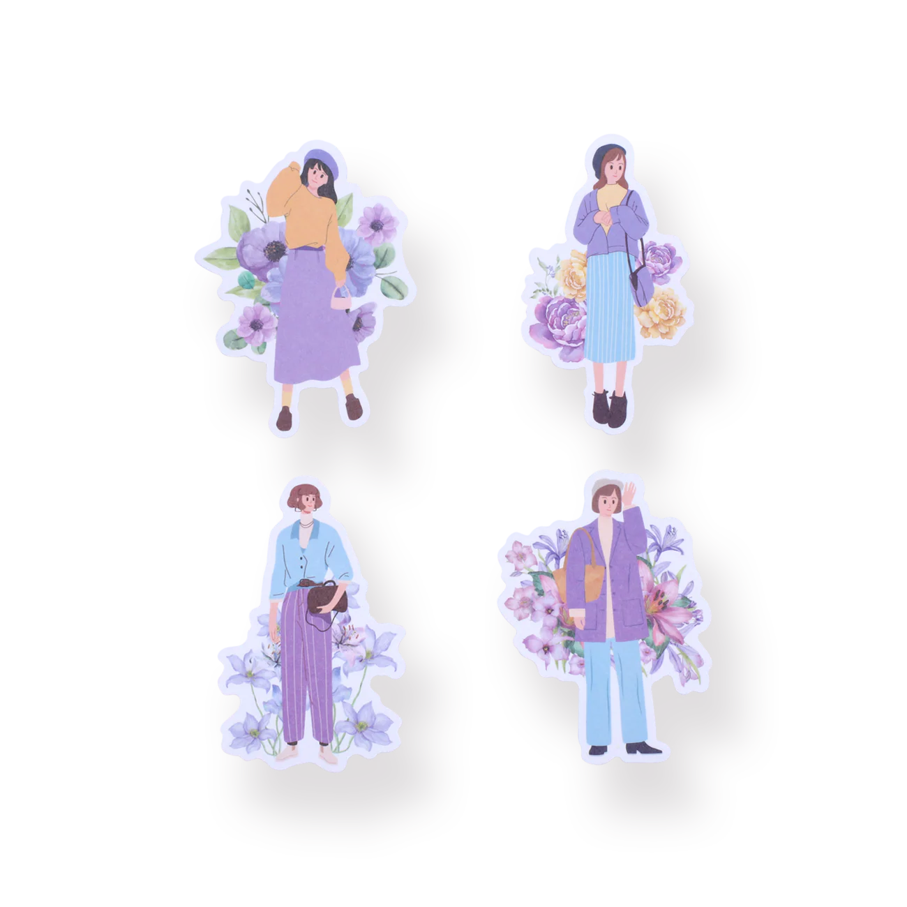 Floral Girl Sticker Pack - Purple - Image 2
