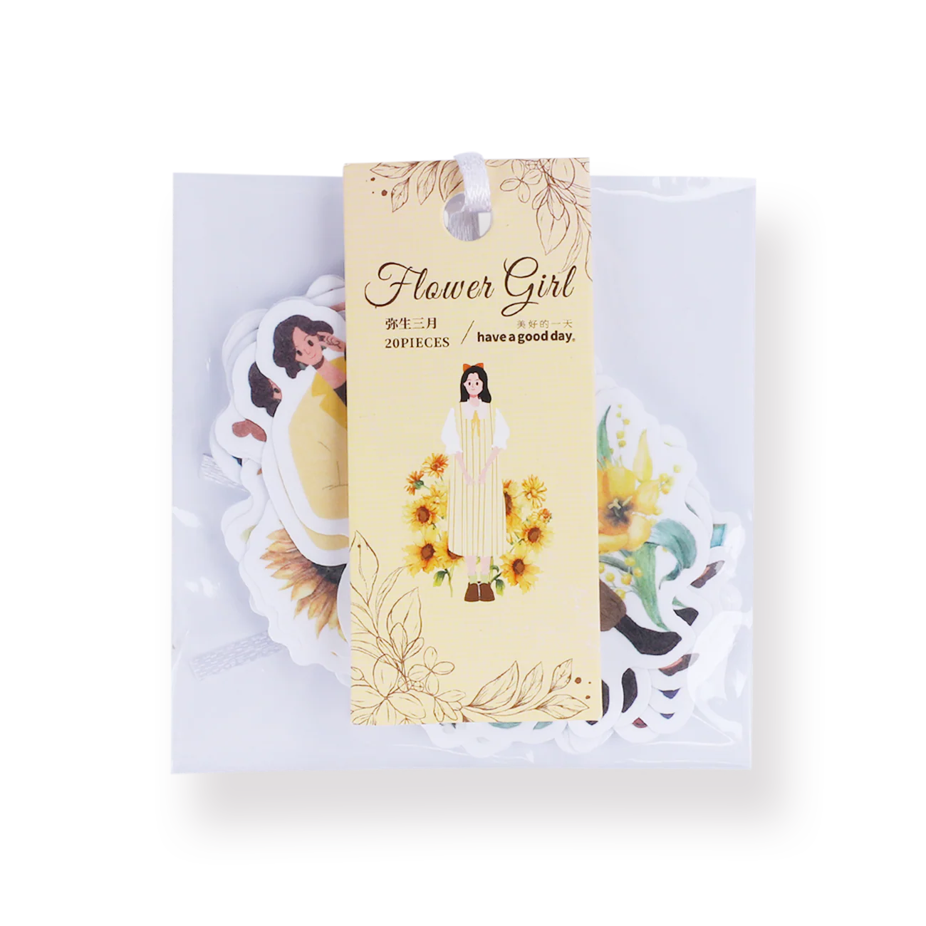Floral Girl Sticker Pack - Yellow - Image 3