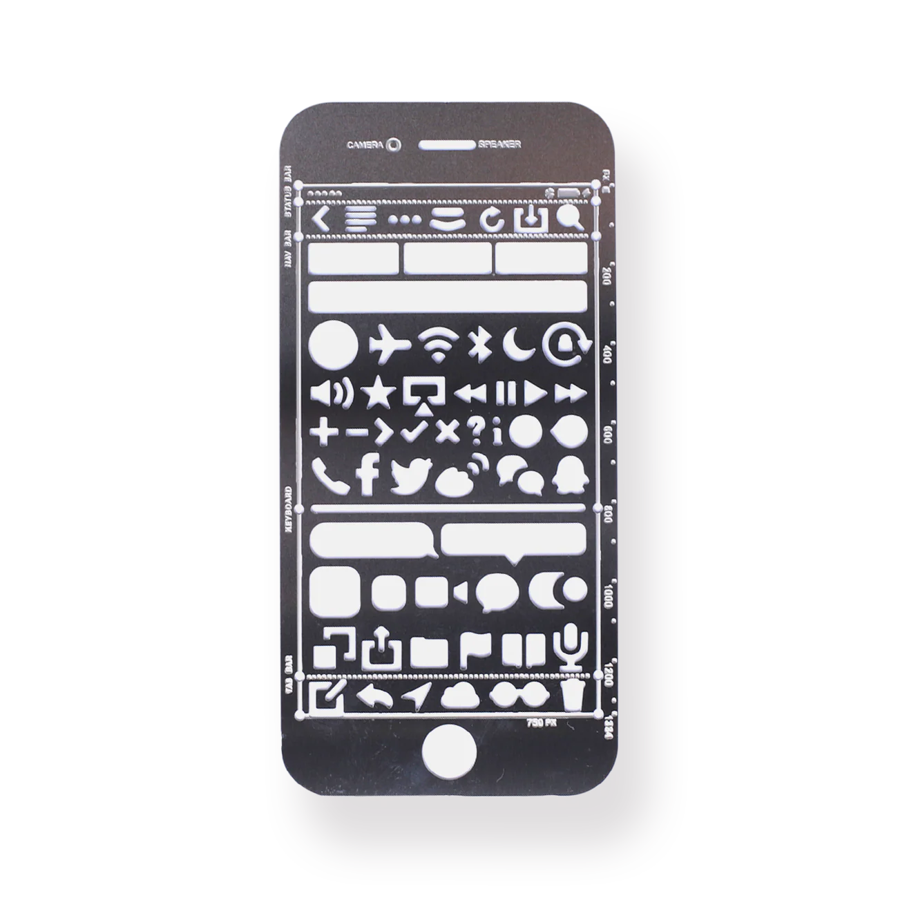 iPhone 6 Drawing Stencil Metal Ruler