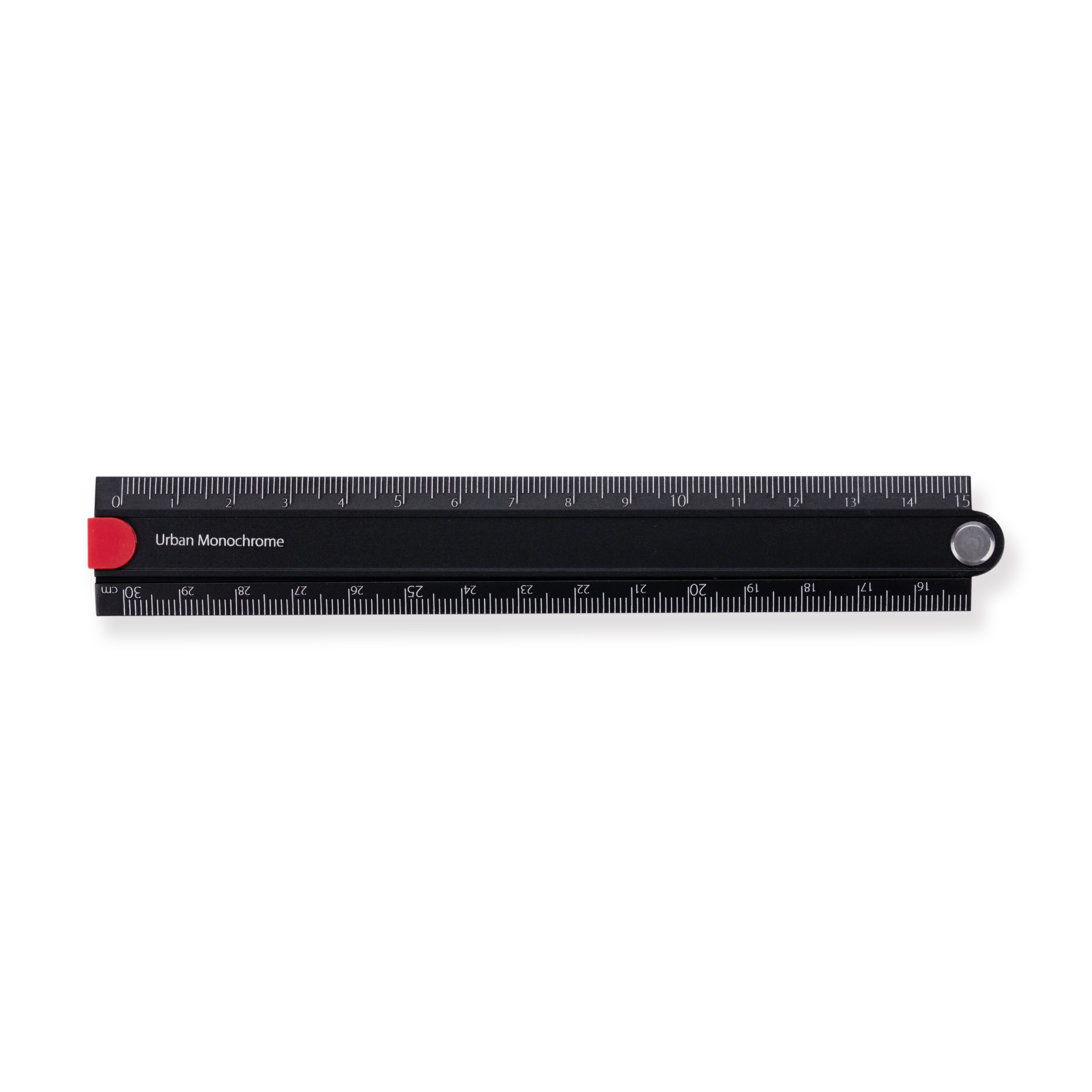 Kokuyo Aluminum Folding Ruler - 15/30 cm - Black - Image 3