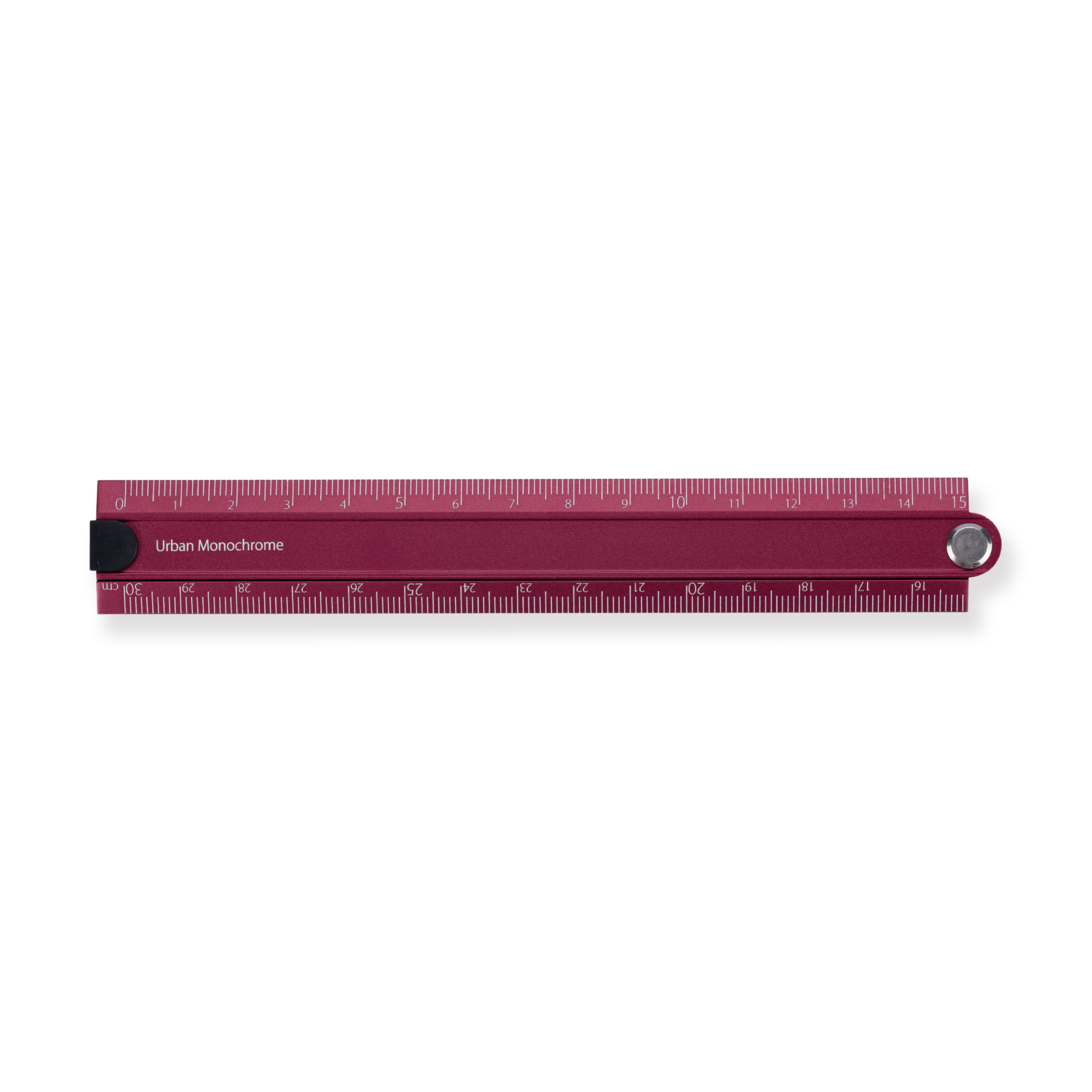 Kokuyo Aluminum Folding Ruler - 15/30 cm - Red - Image 3