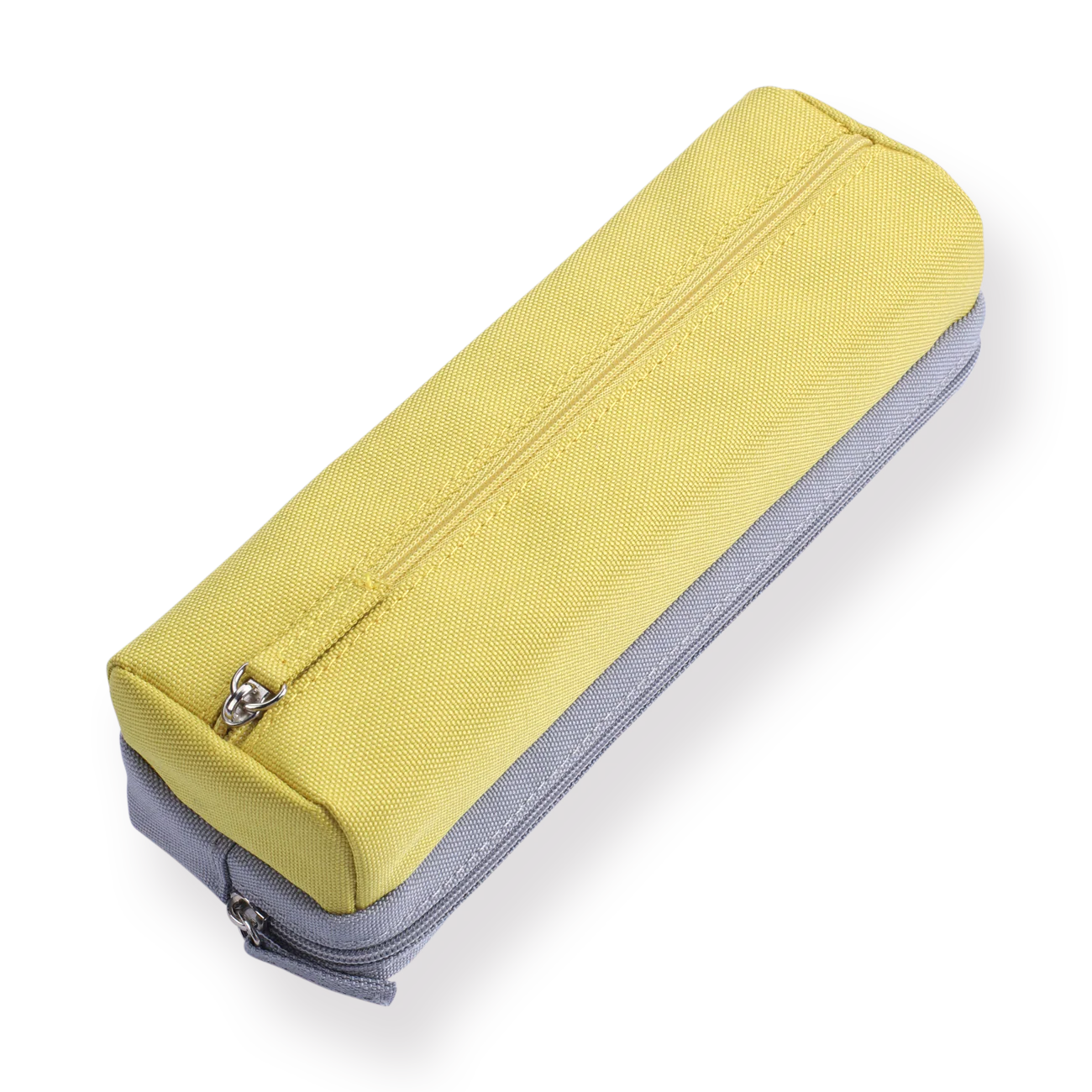 Kokuyo Double Layer Sorting Pencil Case - Yellow / Grey - Image 2