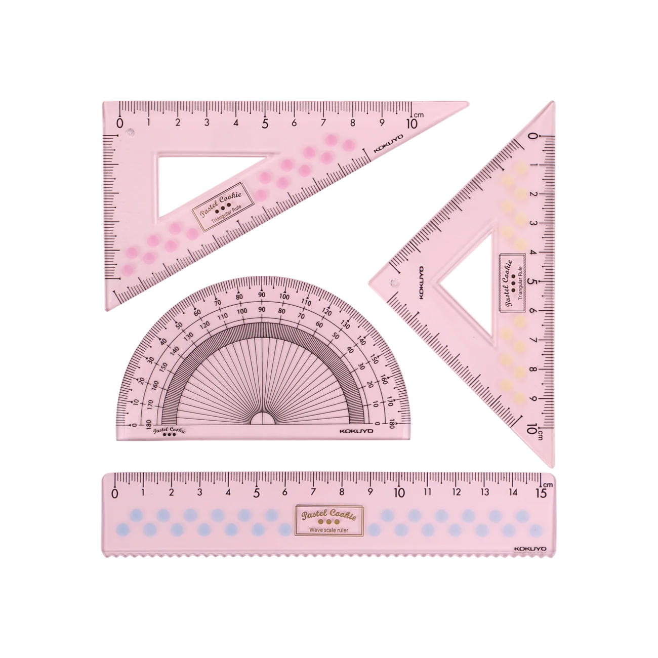 Kokuyo Pastel Cookie Geometry Set - Image 3