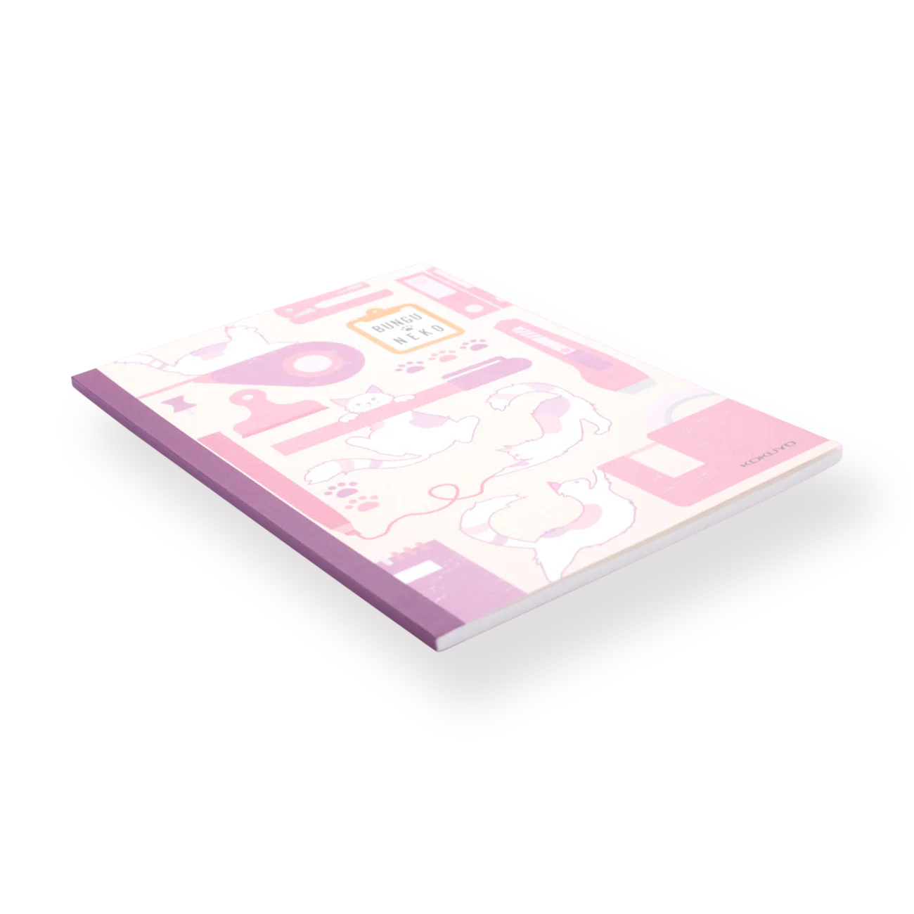 Kokuyo x Bungu Neko Notebook - A5 - 8 mm Ruled - Purple - Image 3