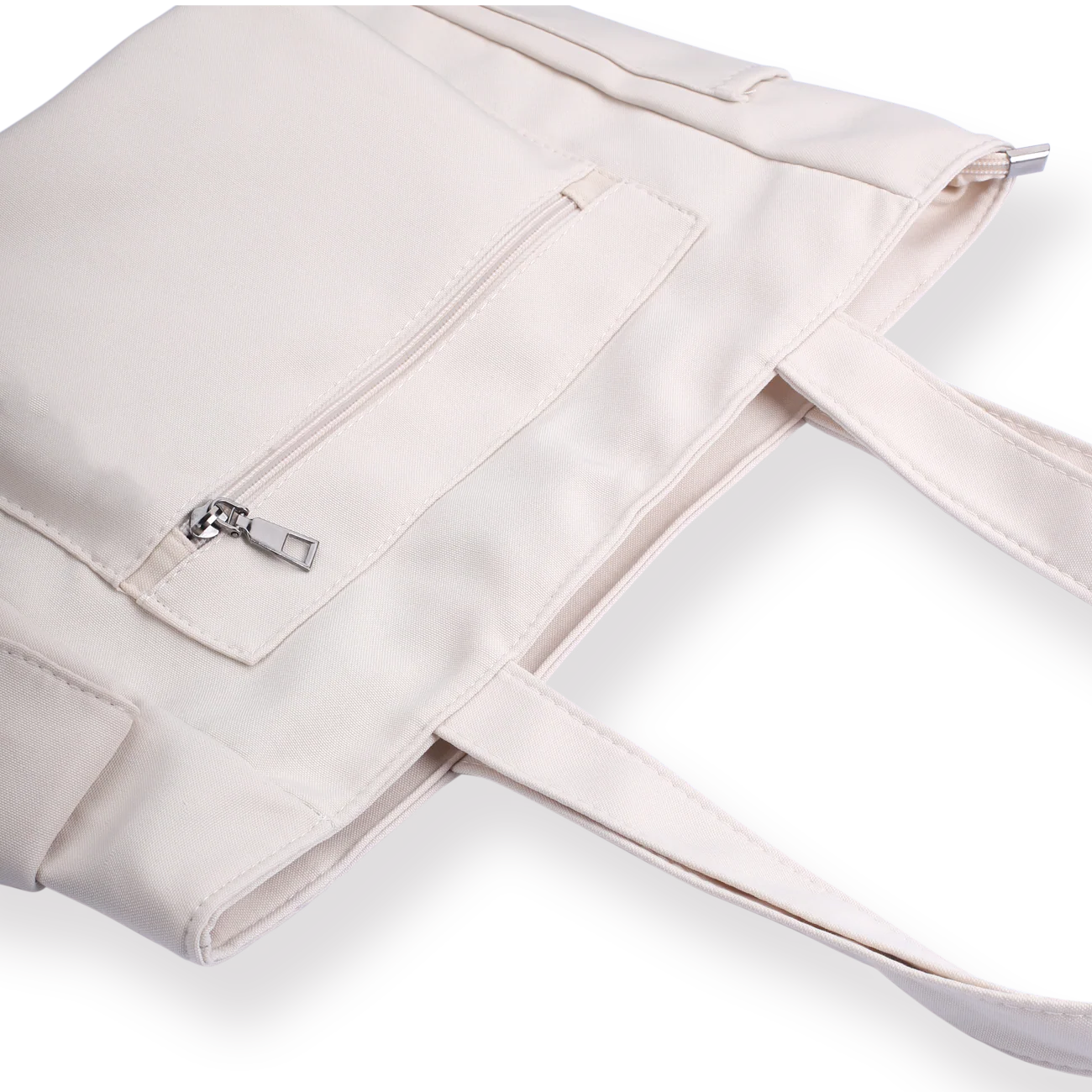 Korean Simple Tote Bag - Beige - Image 2