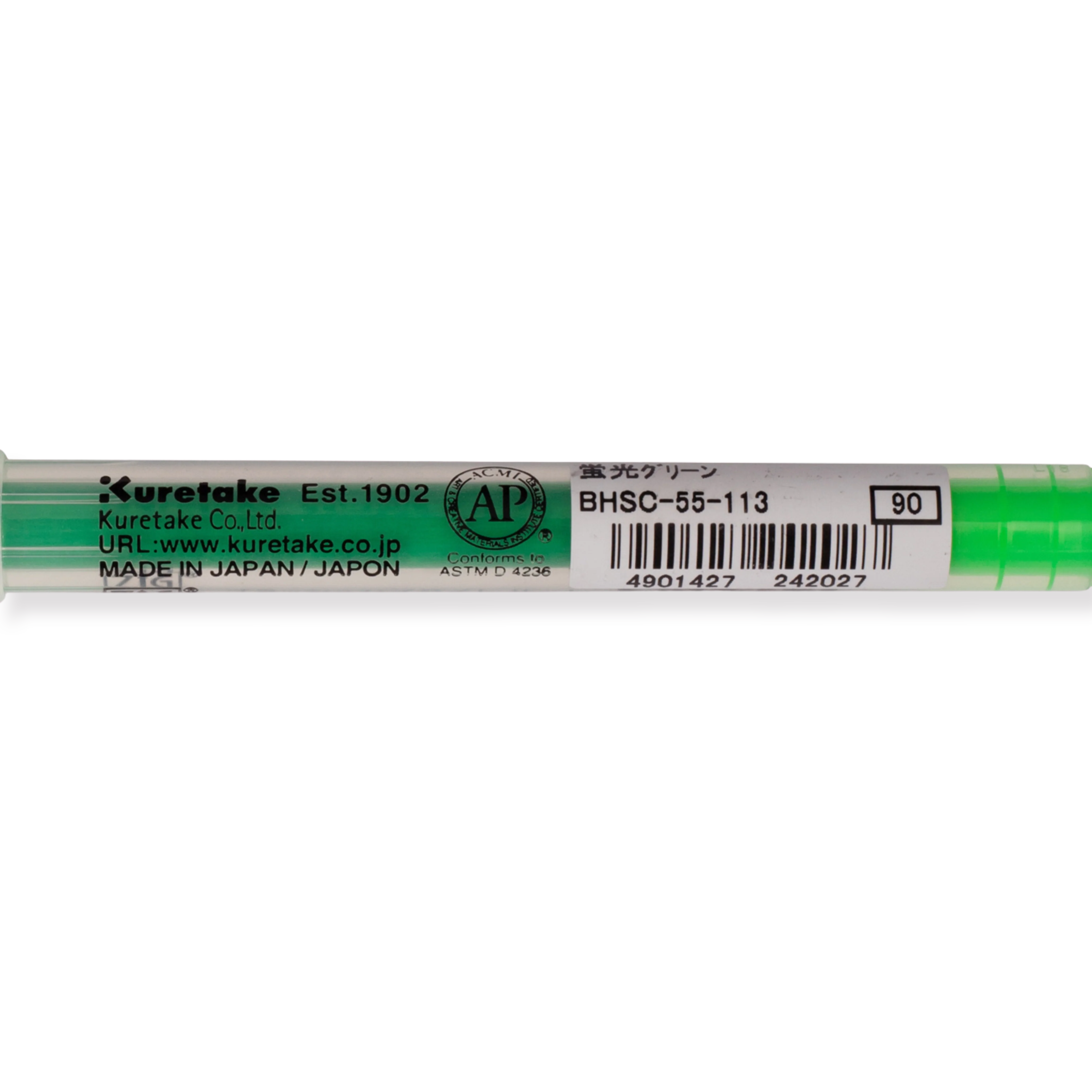 Kuretake Brush High-Lite Quick C+ Highlighter Pen - Green - Image 4