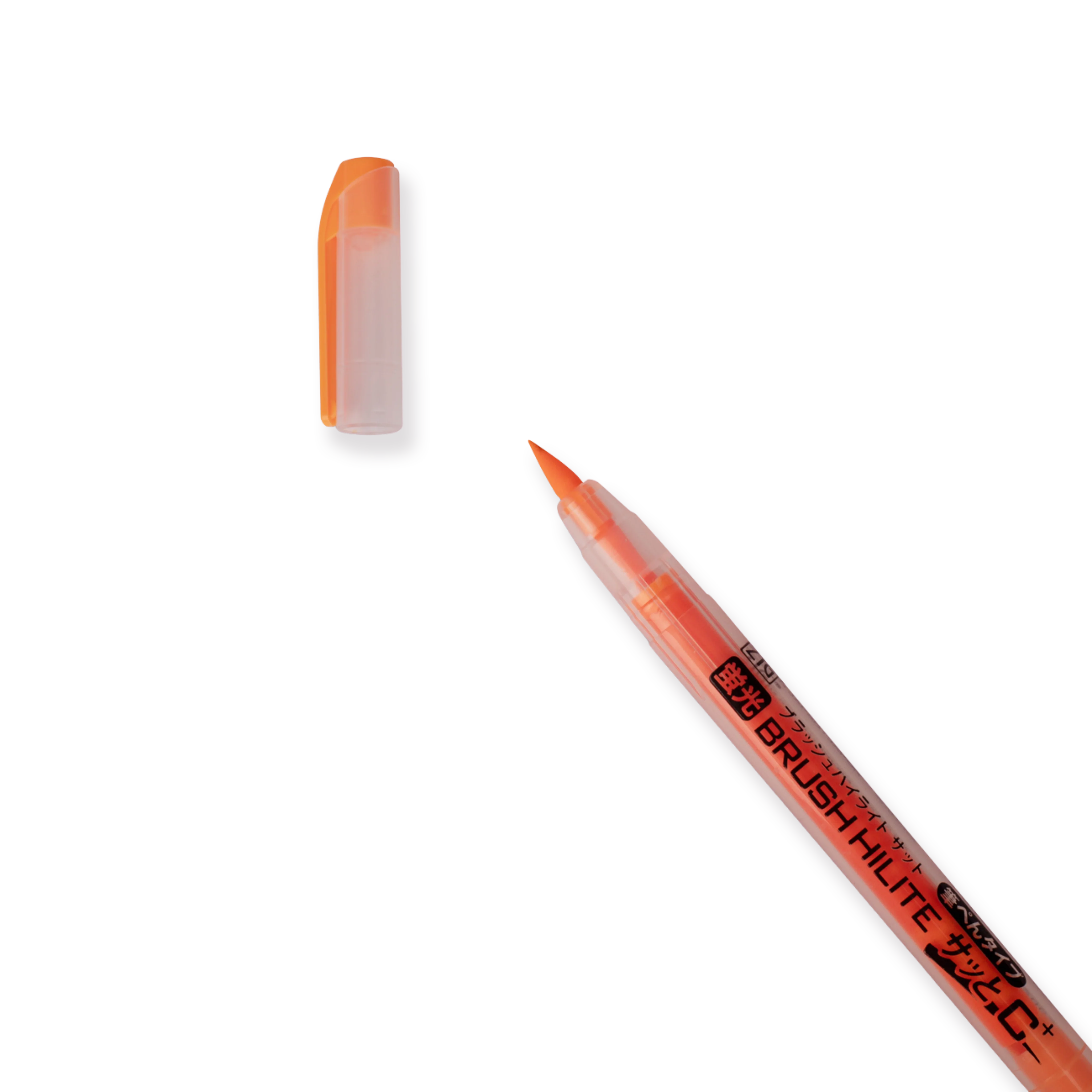 Kuretake Brush High-Lite Quick C+ Highlighter Pen - Orange - Image 2