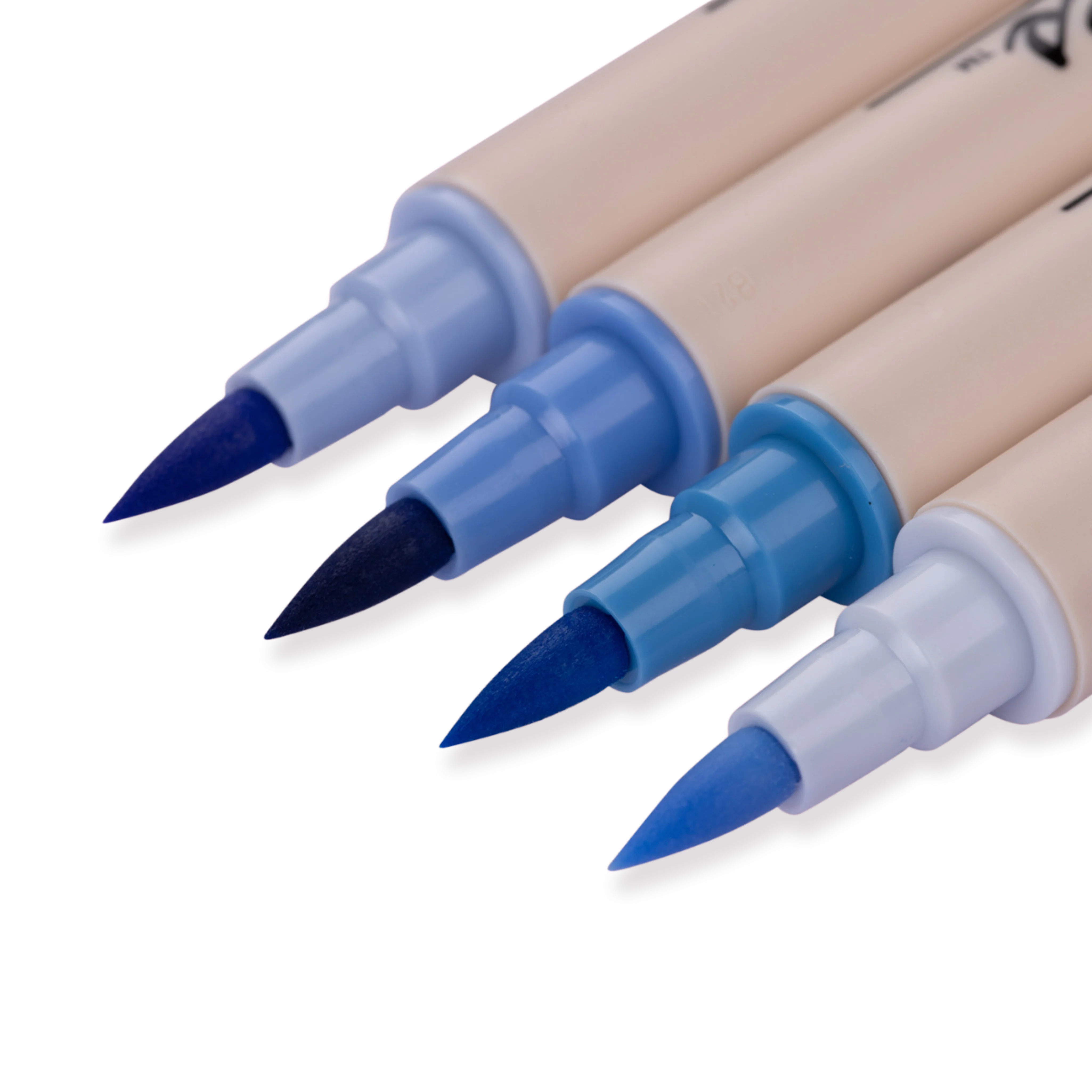 Kuretake Zig Brushables Brush Pen - 4 Colors Blue Set - Image 2