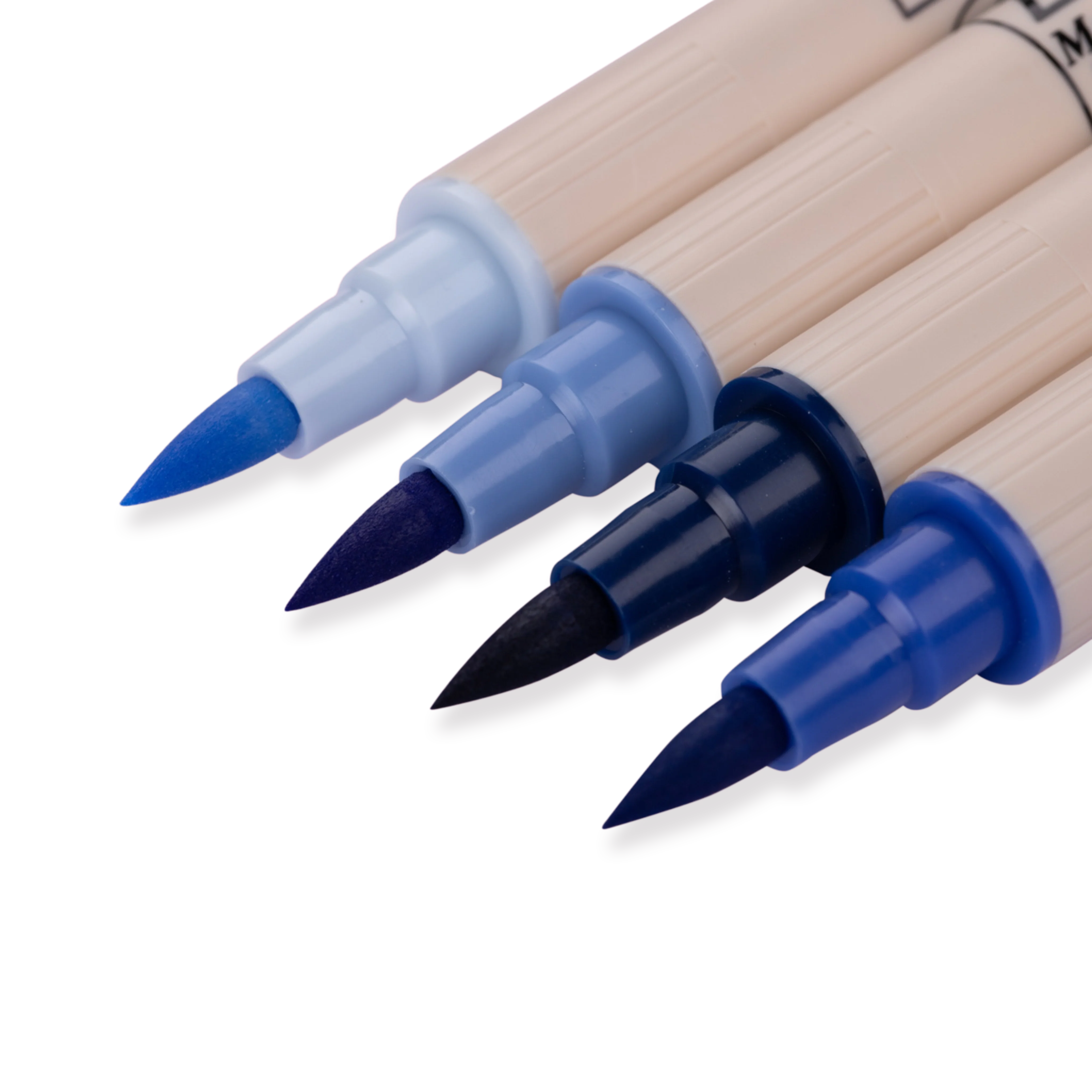 Kuretake Zig Brushables Brush Pen - 4 Colors Blue Set - Image 3