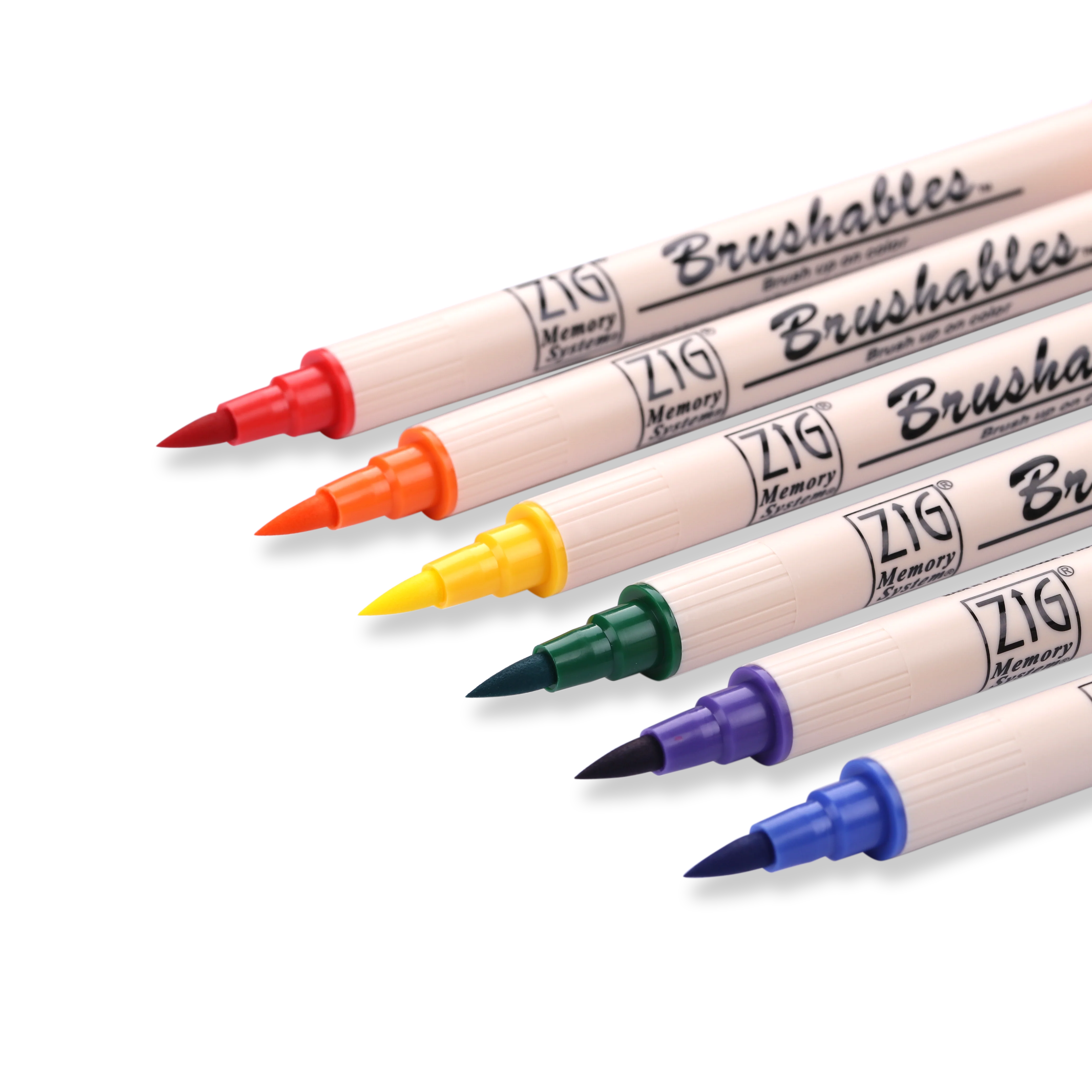 Kuretake ZIG Brushables Brush Pen - 6 Color Vivid Set - Image 4