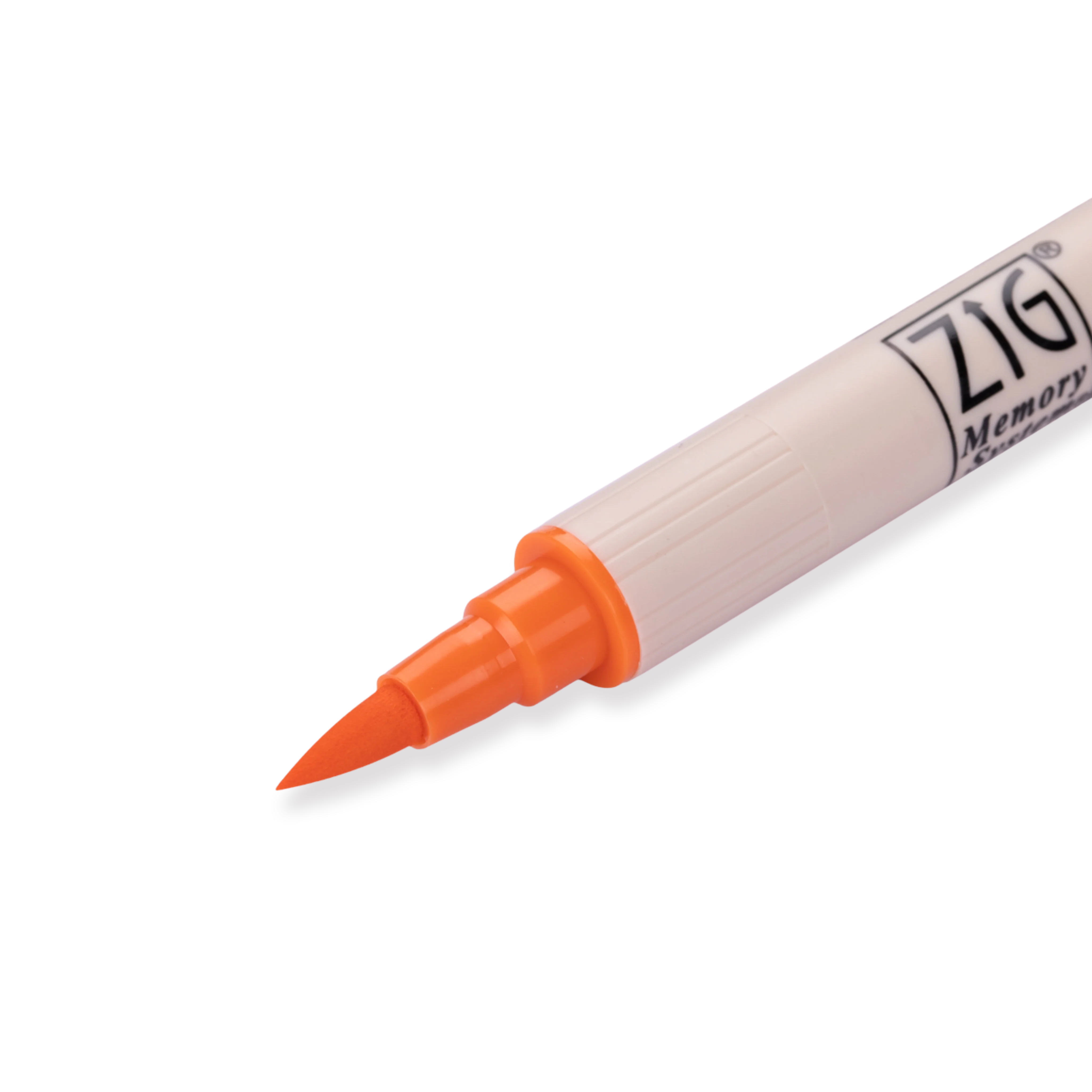 Kuretake Zig Brushables Brush Pen - Pure Orange 070 - Image 2
