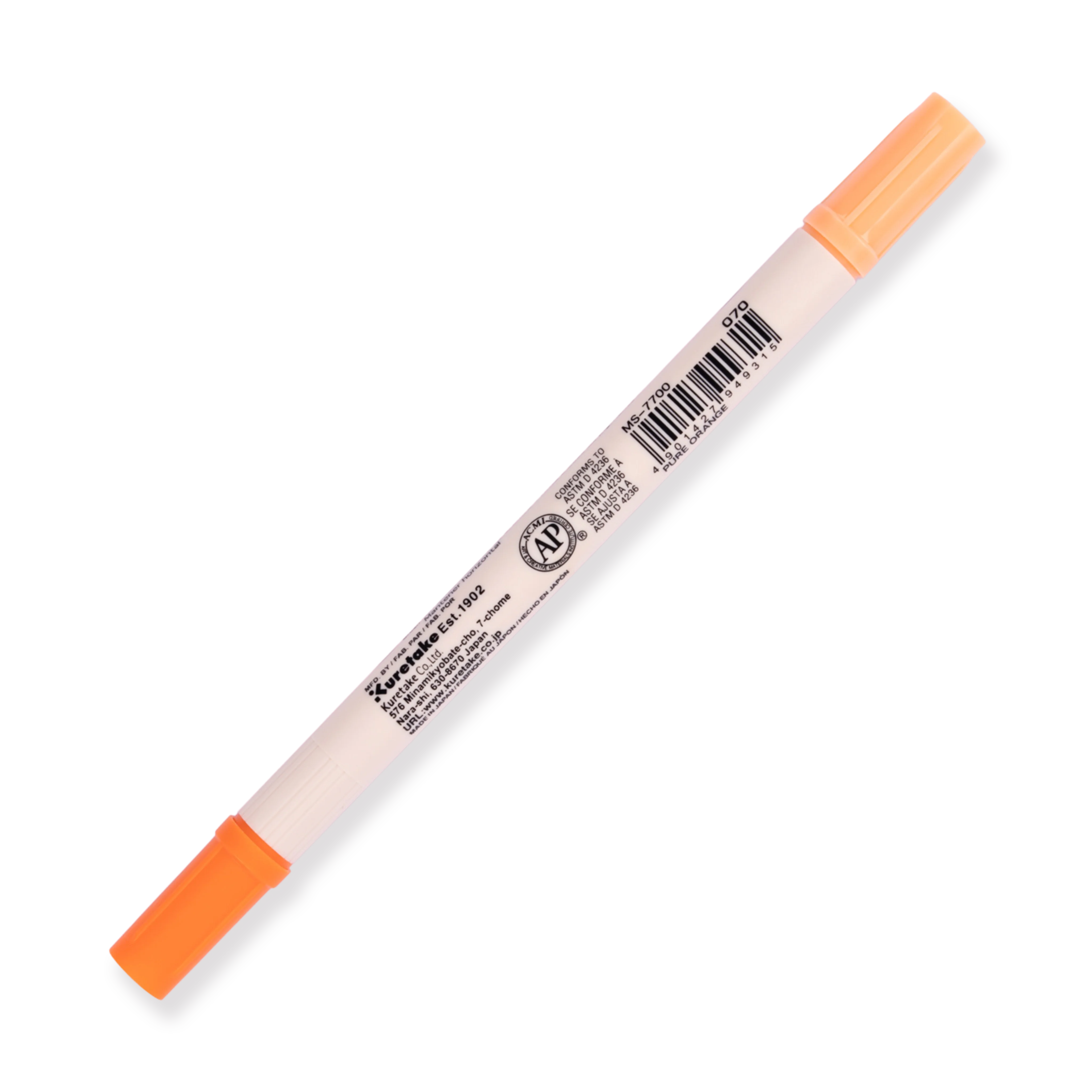 Kuretake Zig Brushables Brush Pen - Pure Orange 070 - Image 5