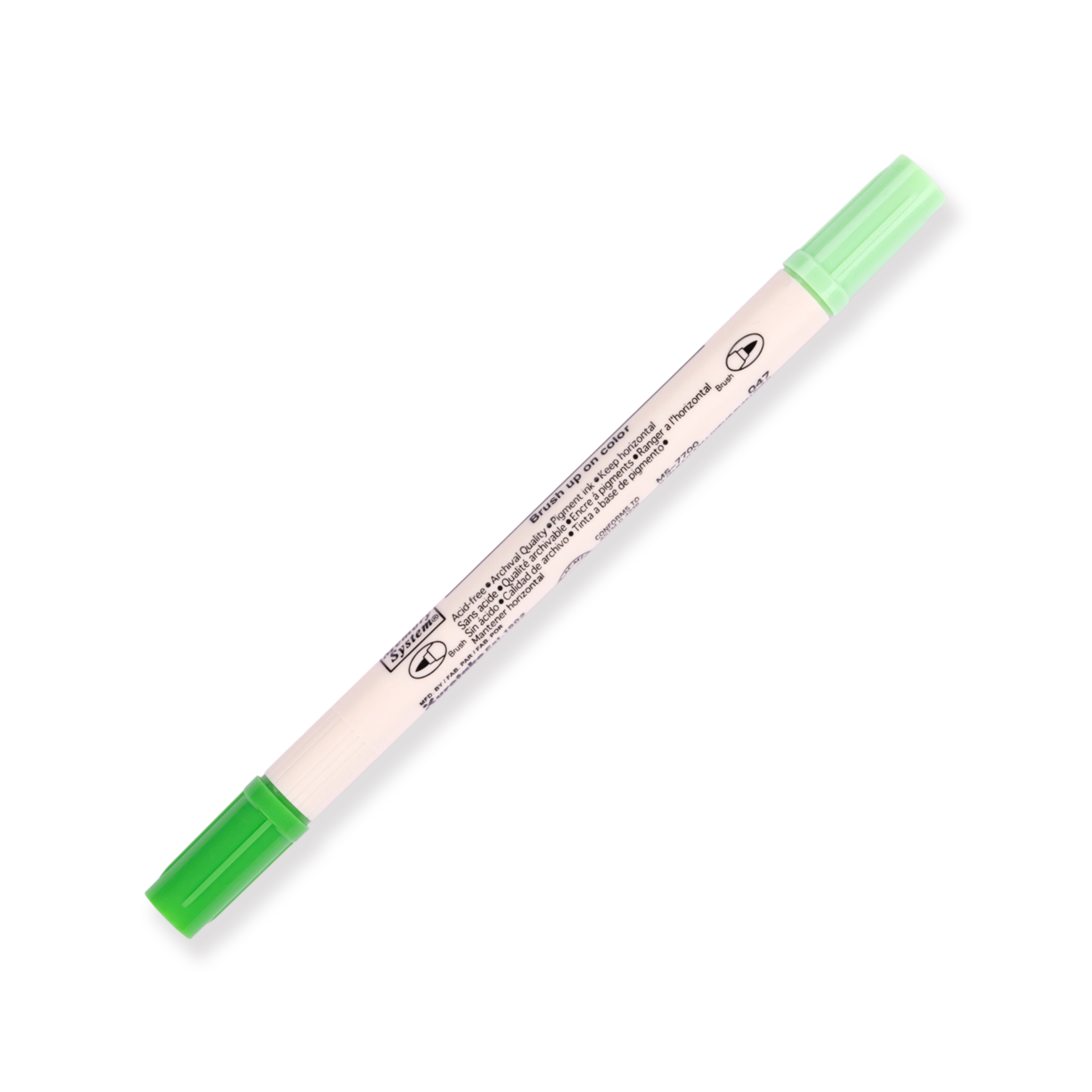 Kuretake Zig Brushables Brush Pen - Spring Green 047 - Image 4
