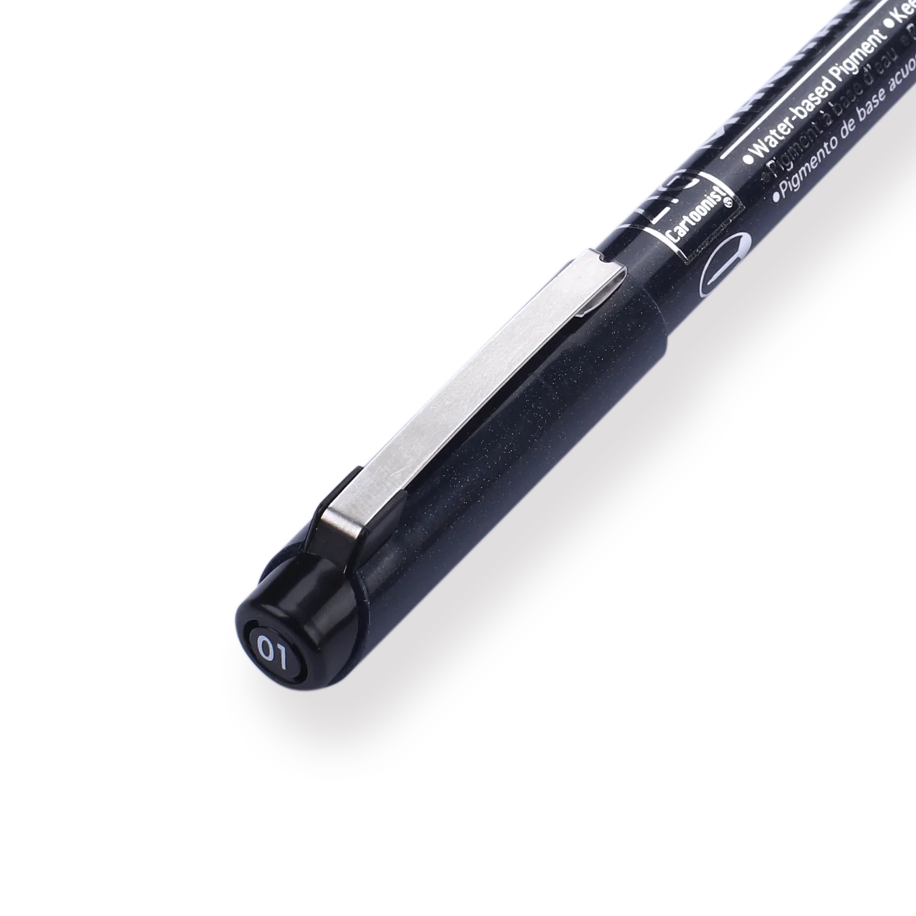 Kuretake ZIG Cartoonist Mangaka Fineliner - 01 - Black - Image 3