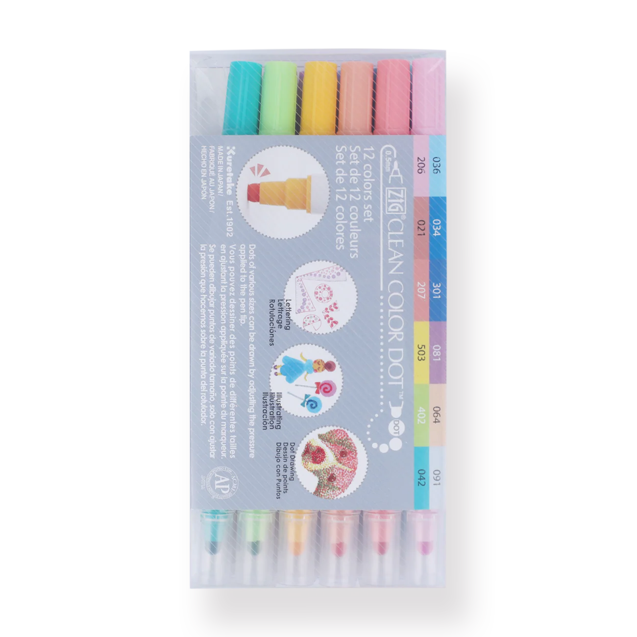 Kuretake ZIG Clean Color Dot Double-Sided Marker - 12 Color Set - Image 16