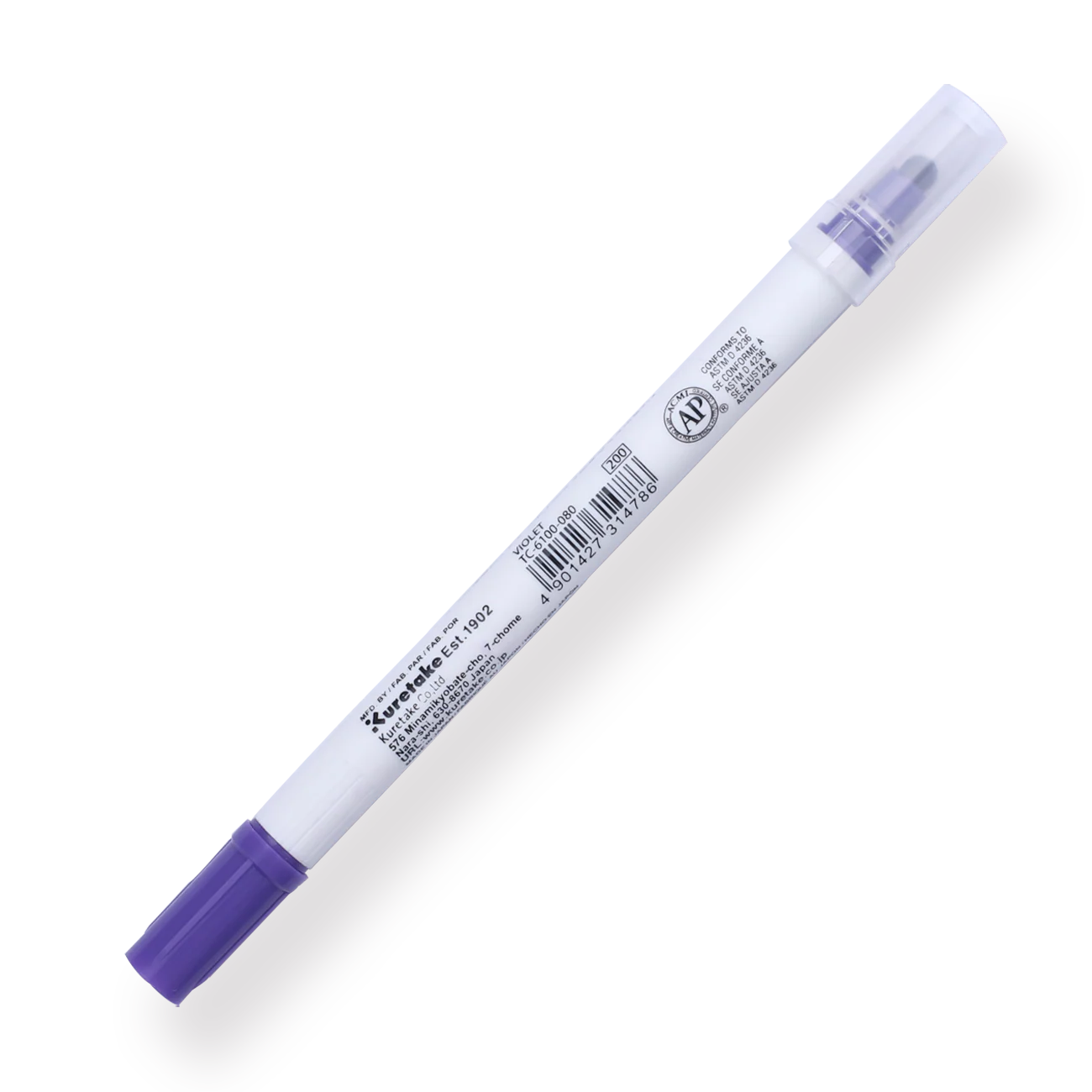 Kuretake ZIG Clean Color Dot Double-Sided Marker - Violet 080 - Image 4