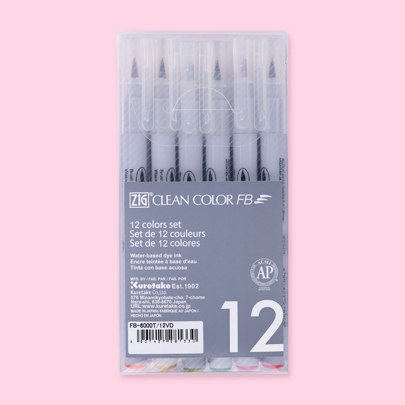 Kuretake ZIG Clean Color FB Felt Tip Brush Pen - 12 Color Set - Deep - Image 7