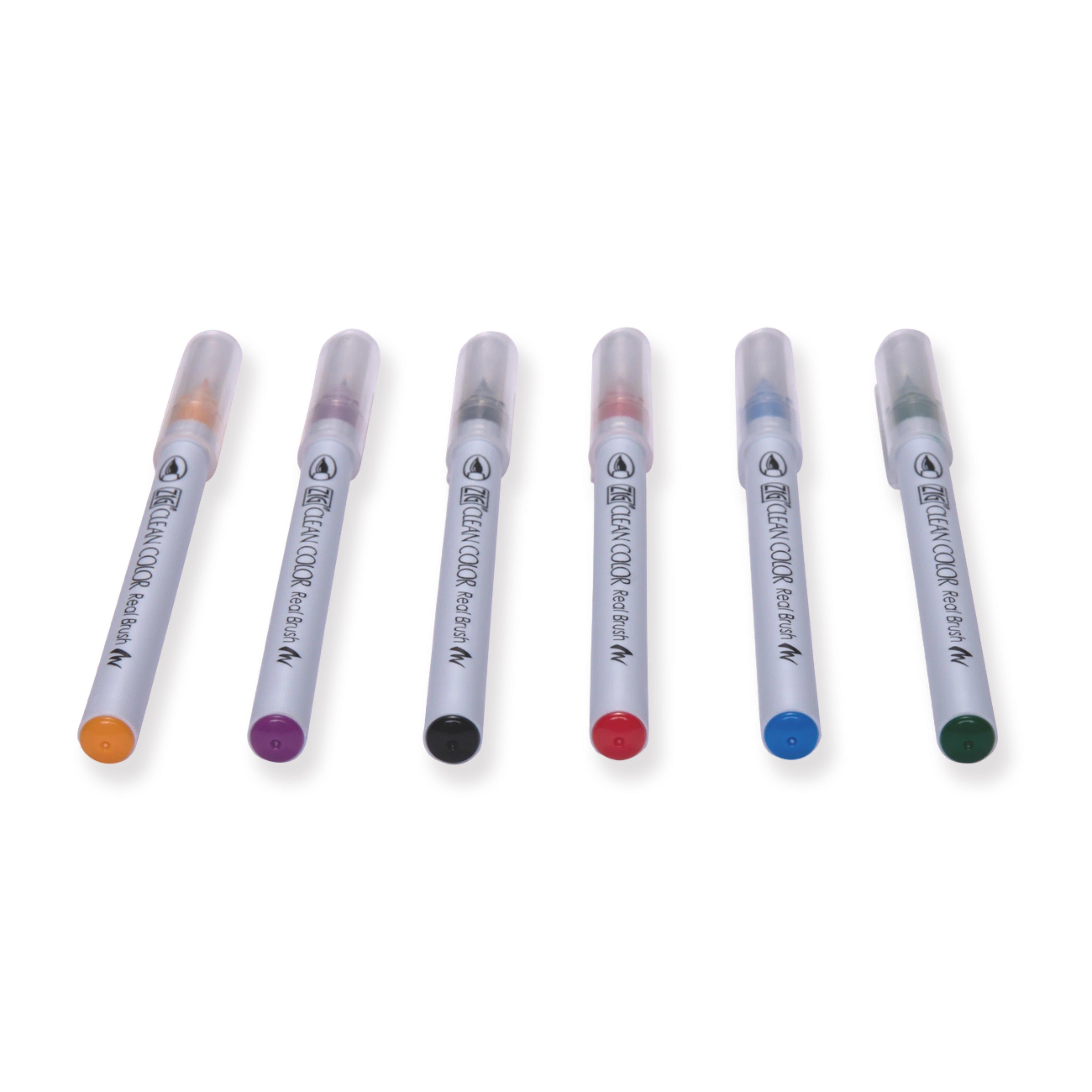 Kuretake ZIG Clean Color Real Brush Pen - 6 Color Set - Image 3