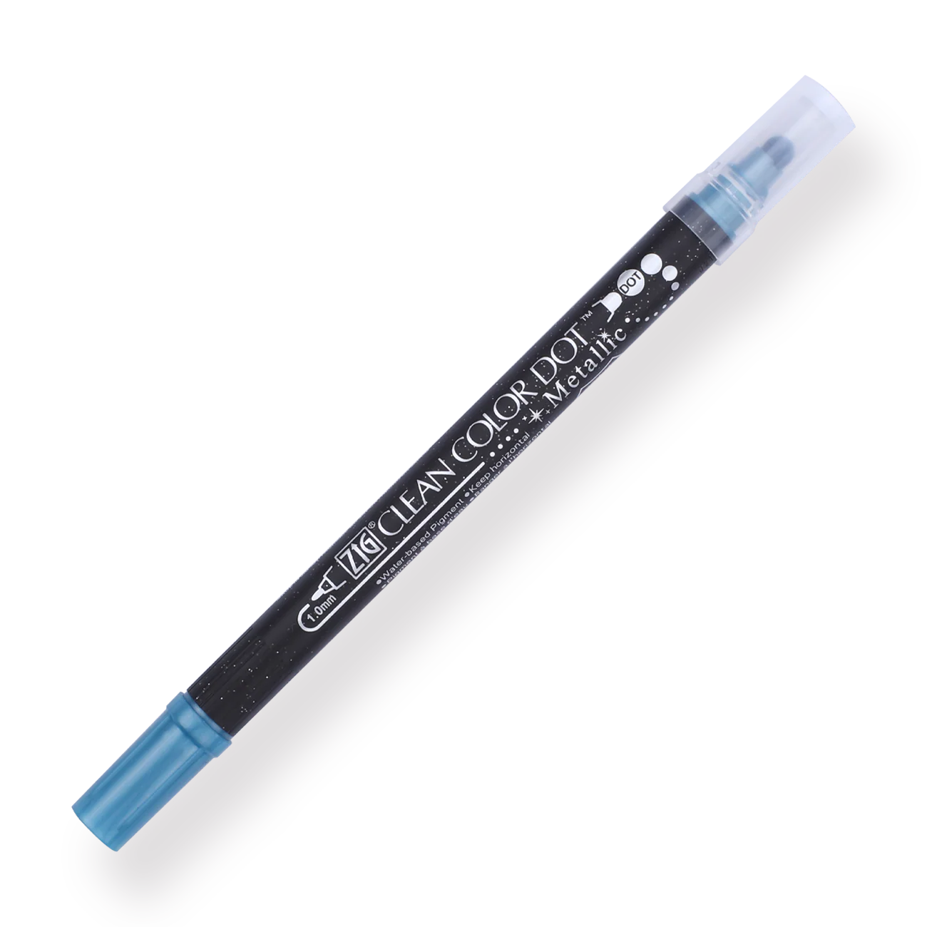 Kuretake Zig Clean Colour Dot Metallic Double-Sided Marker - Blue 125