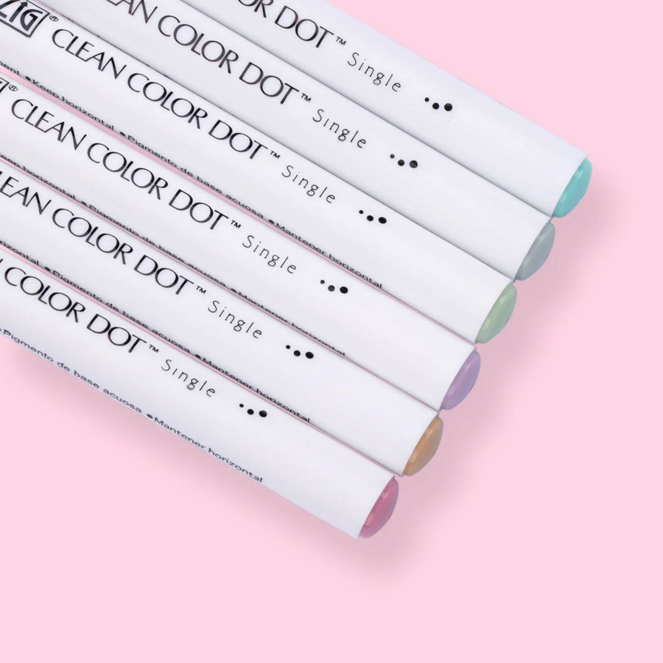 Kuretake Zig Clean Colour Dot Single Marker - Set of 6 - Mild Smoky - Image 5
