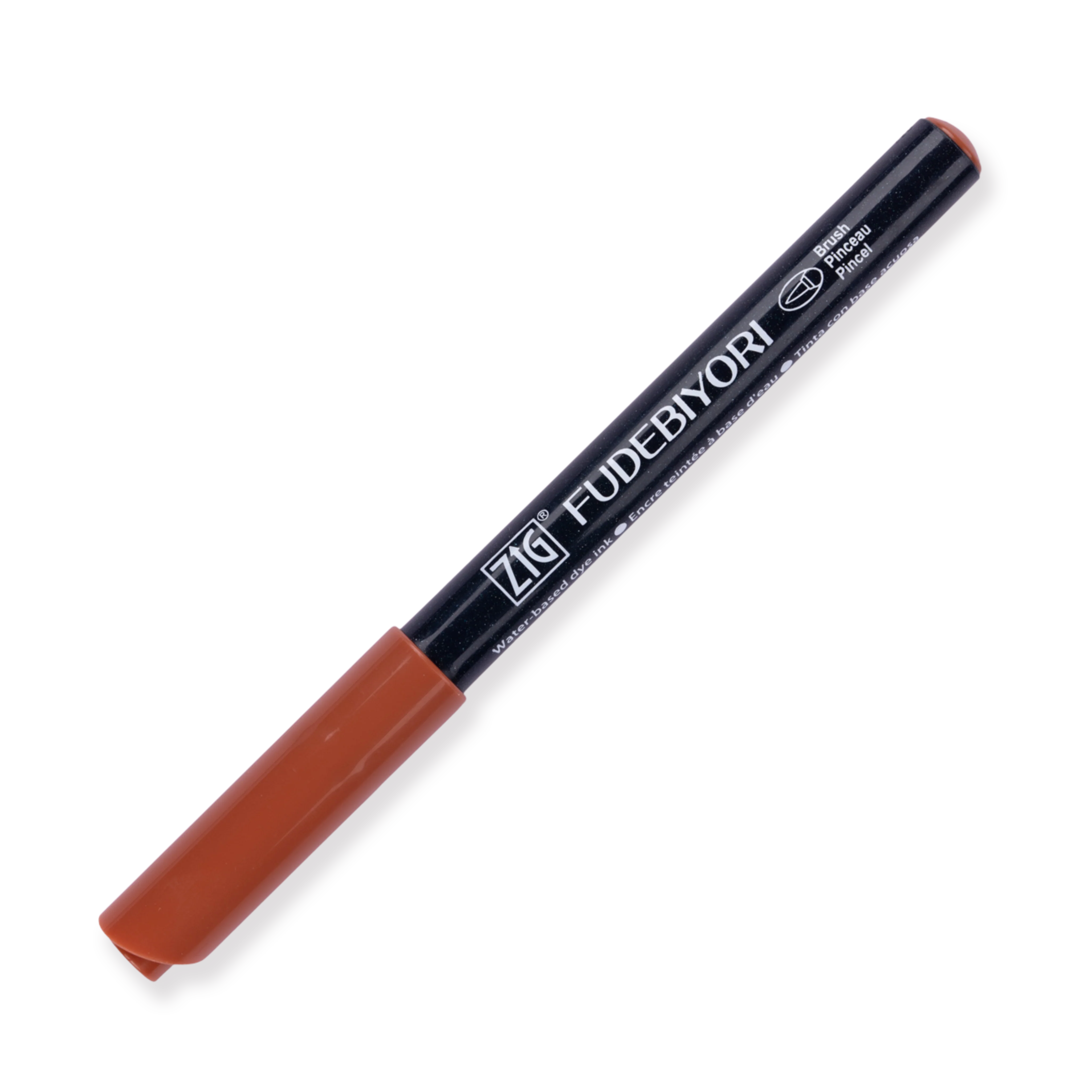 Kuretake Zig Fudebiyori Brush Pen - Deep Reddish Brown 602