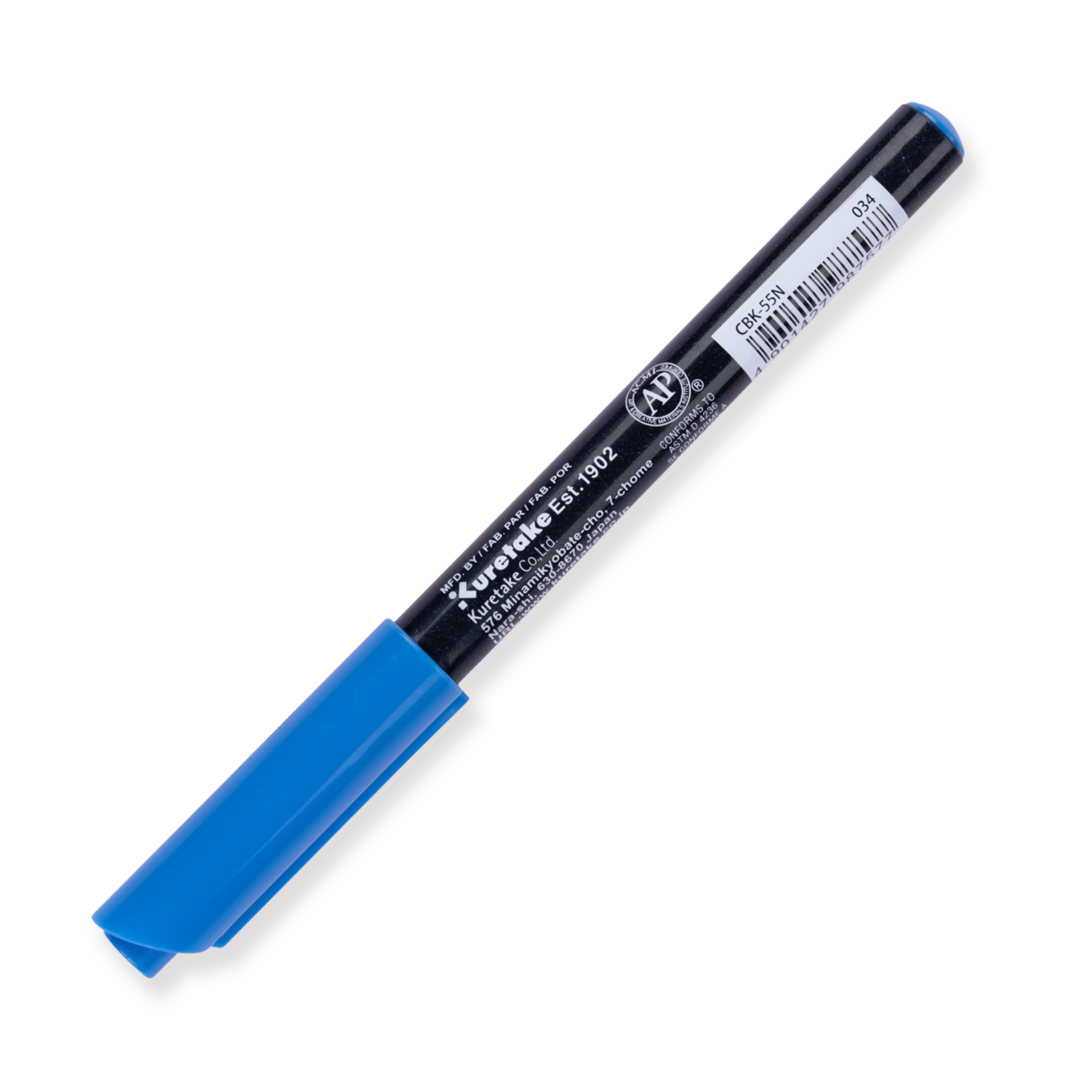 Kuretake Zig Fudebiyori Brush Pen - Dull Blue 034 - Image 3