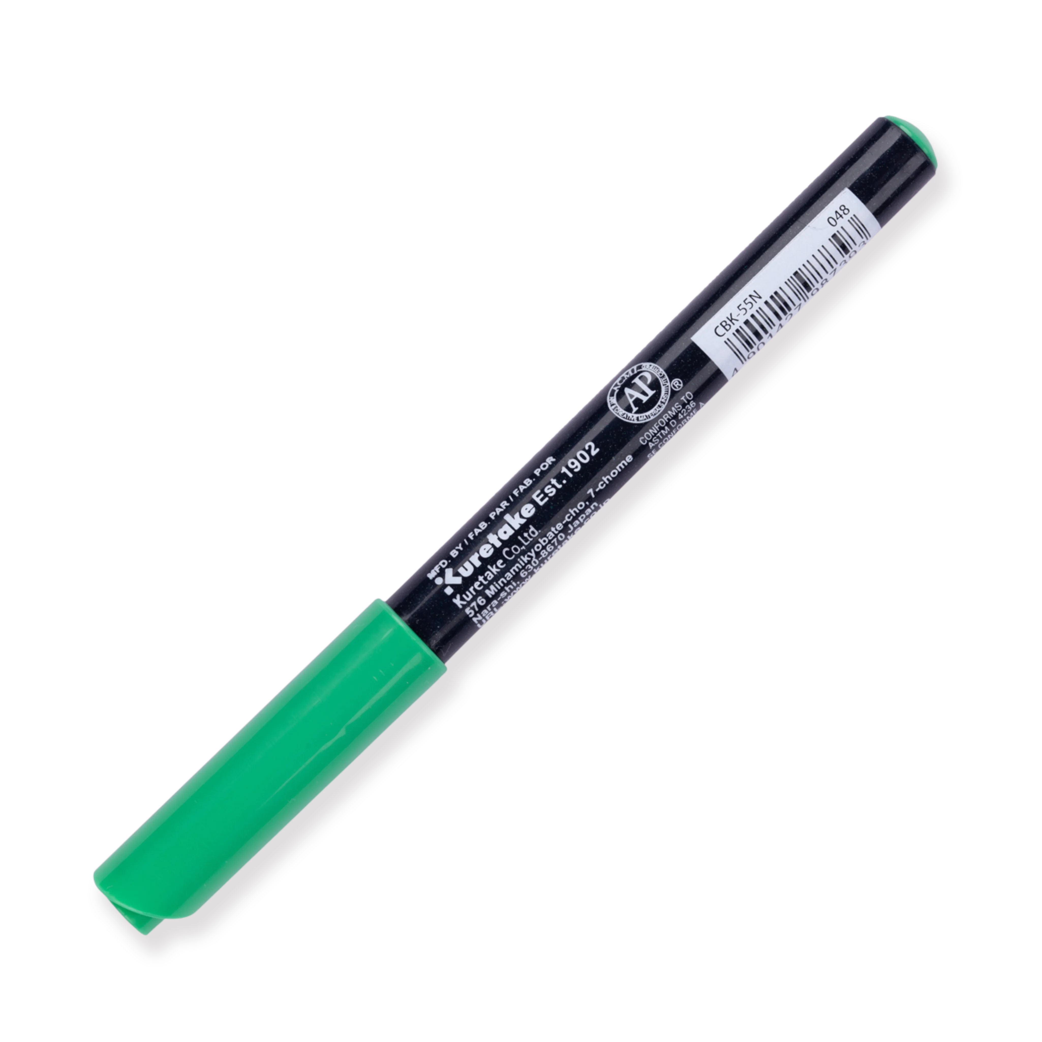 Kuretake Zig Fudebiyori Brush Pen - Emerald Green 048 - Image 3