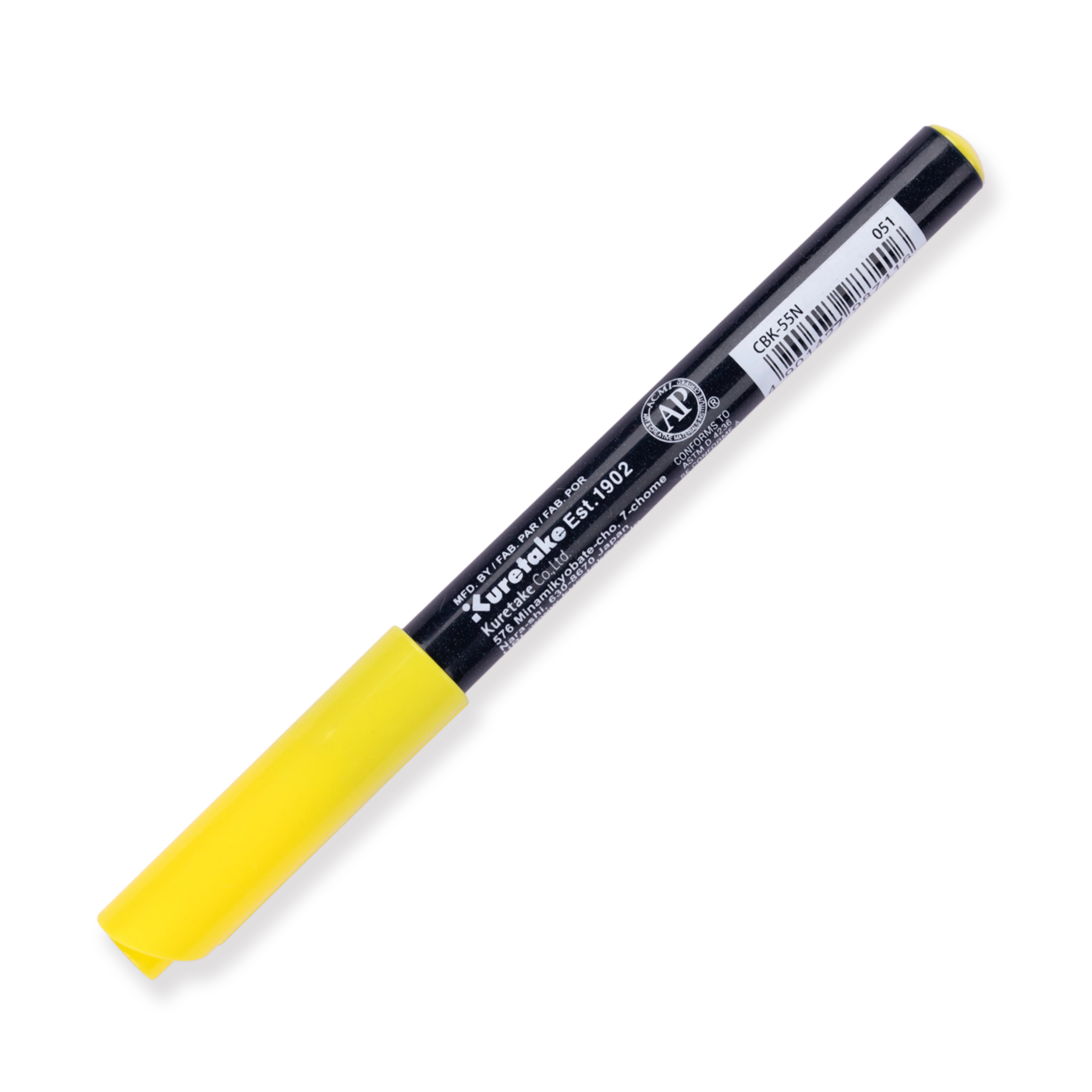 Kuretake Zig Fudebiyori Brush Pen - Lemon Yellow 051 - Image 3