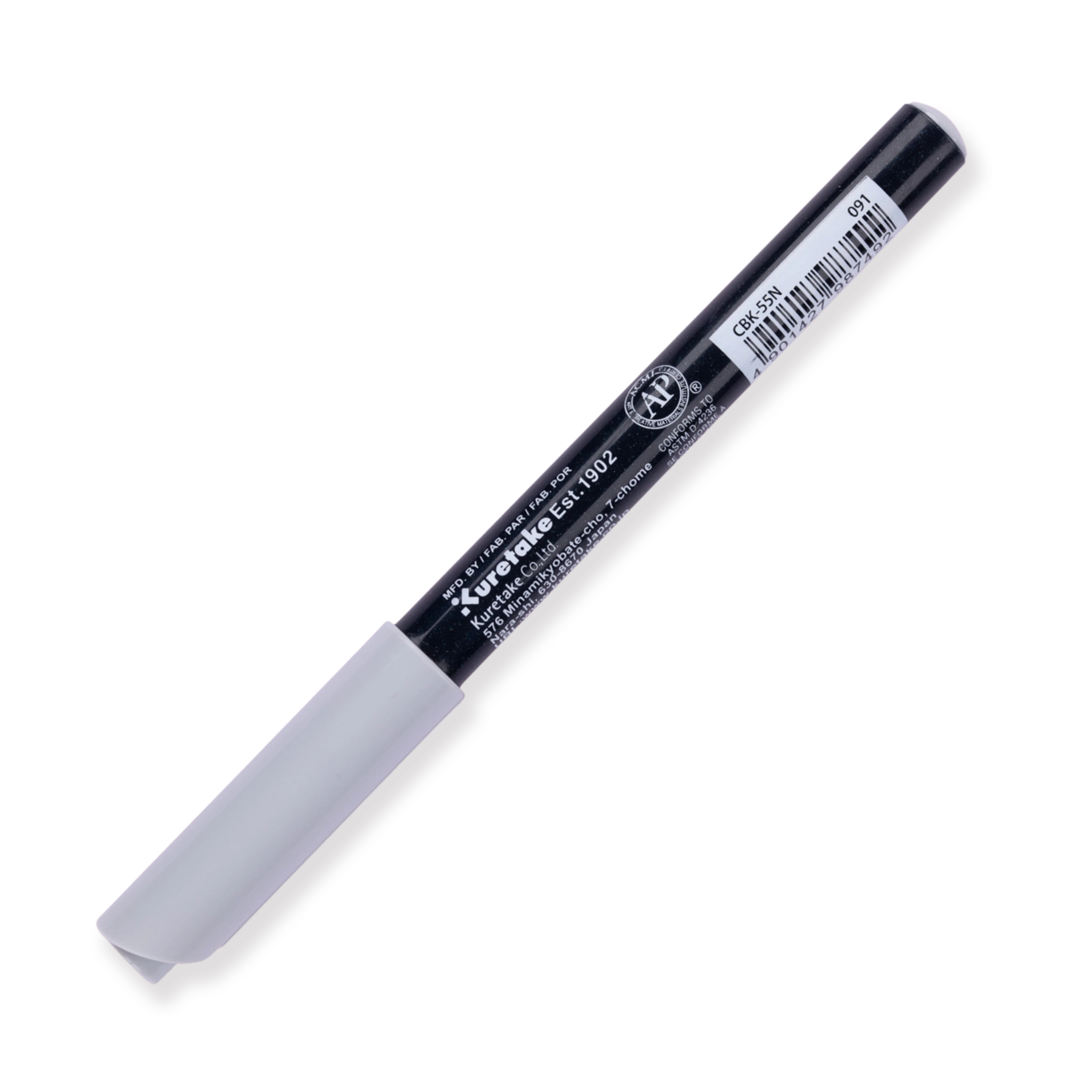 Kuretake Zig Fudebiyori Brush Pen - Light Gray 091 - Image 3