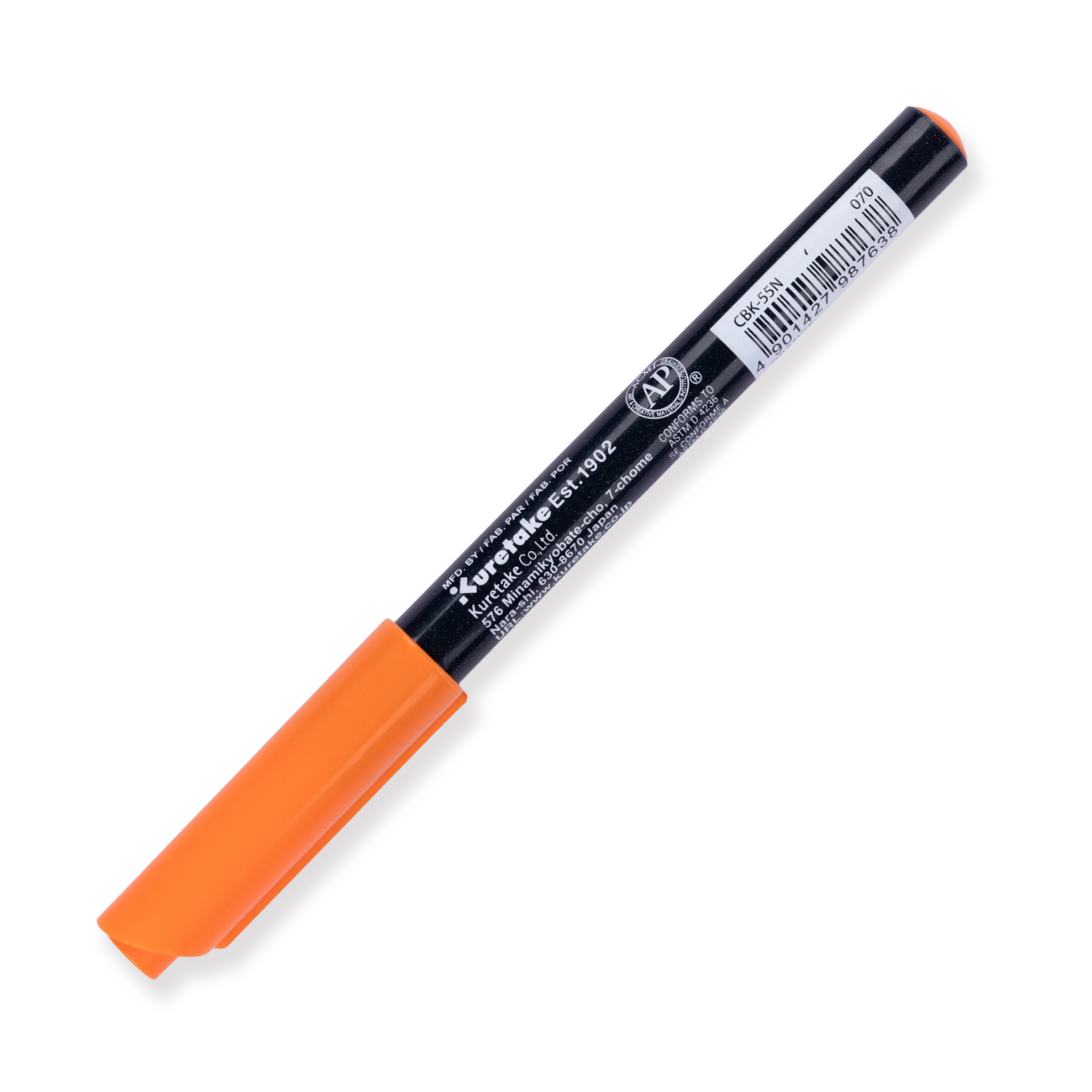 Kuretake Zig Fudebiyori Brush Pen - Orange 070 - Image 2