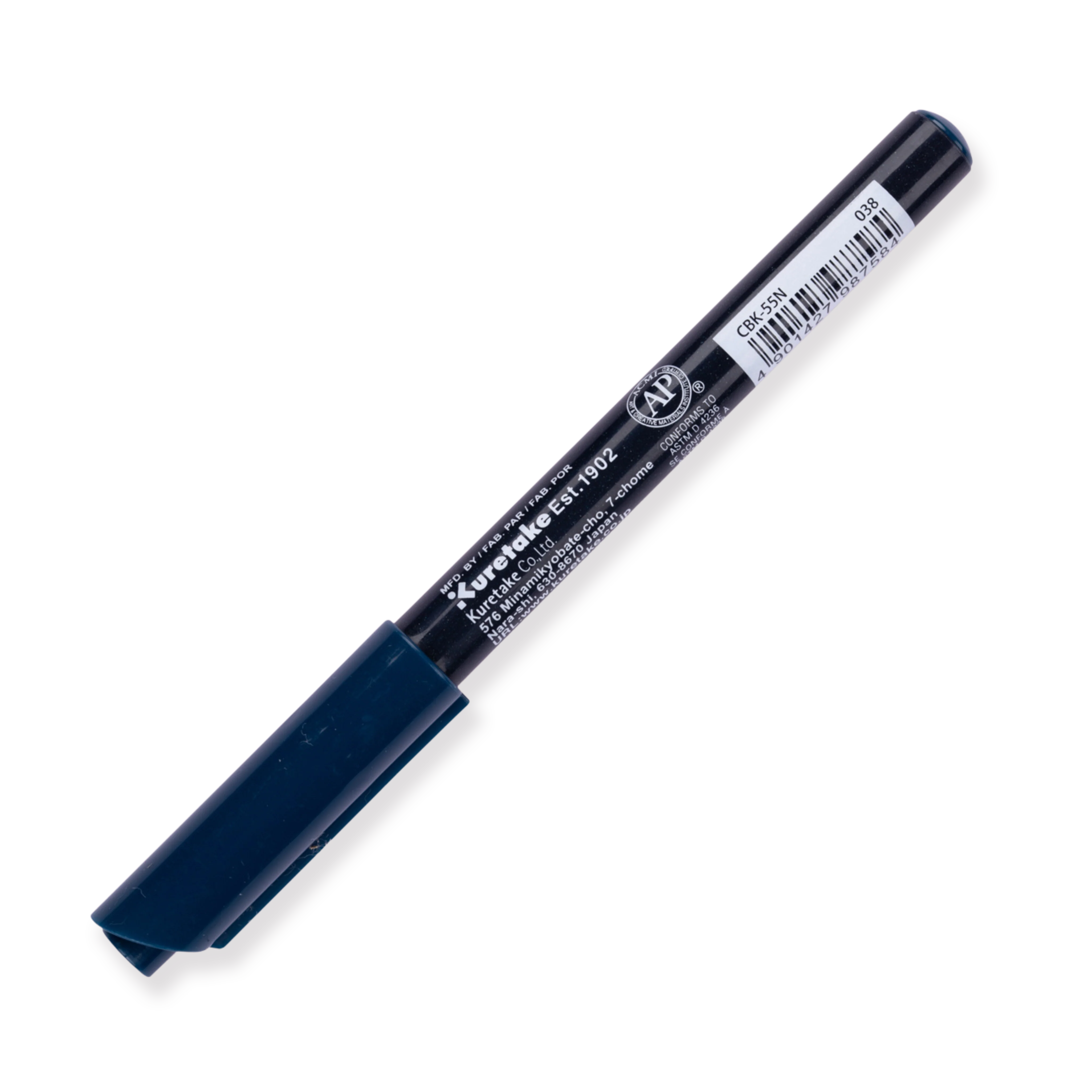 Kuretake Zig Fudebiyori Brush Pen - Peacock Blue 038 - Image 3