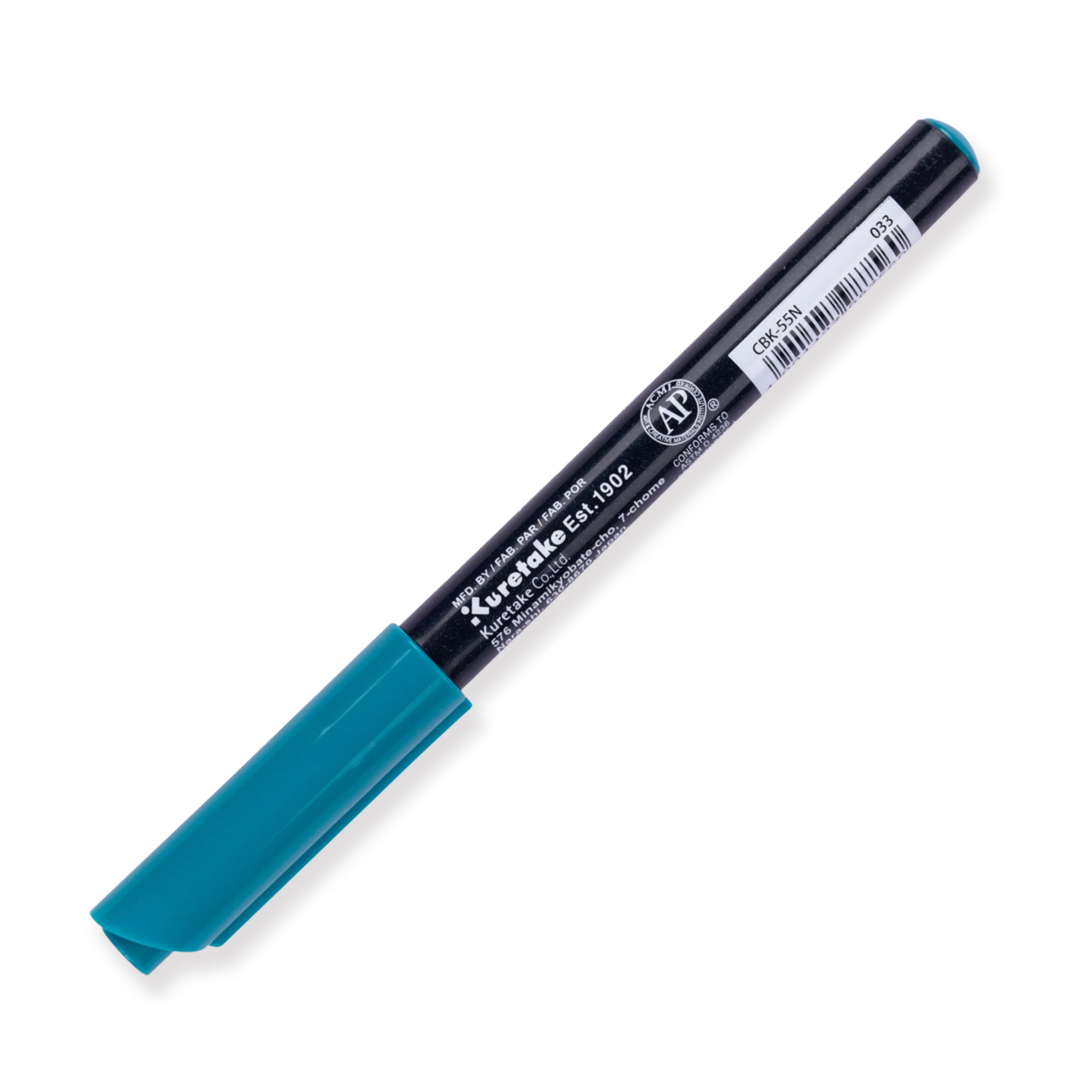 Kuretake Zig Fudebiyori Brush Pen - Persian Green 033 - Image 3