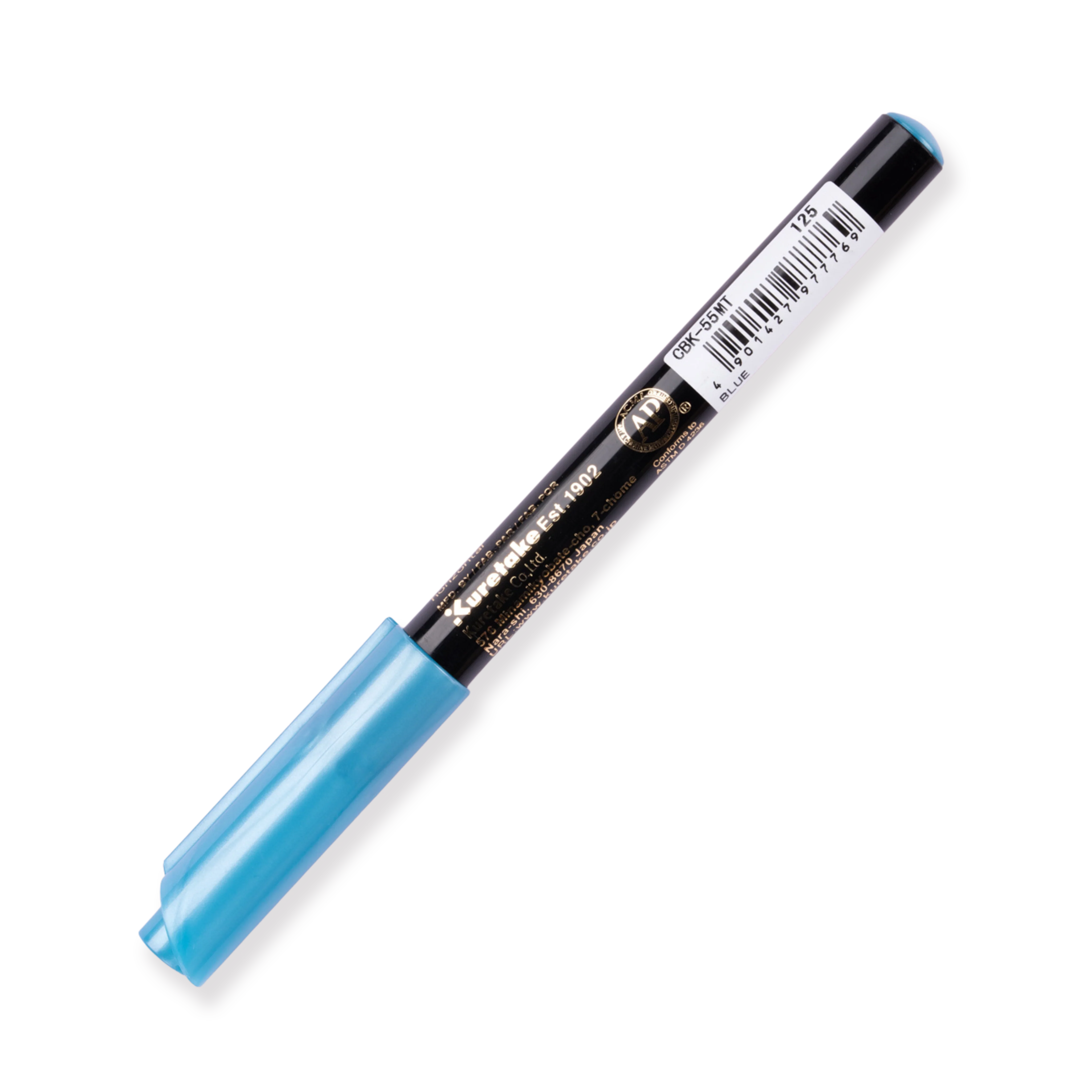Kuretake Zig Fudebiyori Metallic Brush Pen - Blue 125 - Image 3
