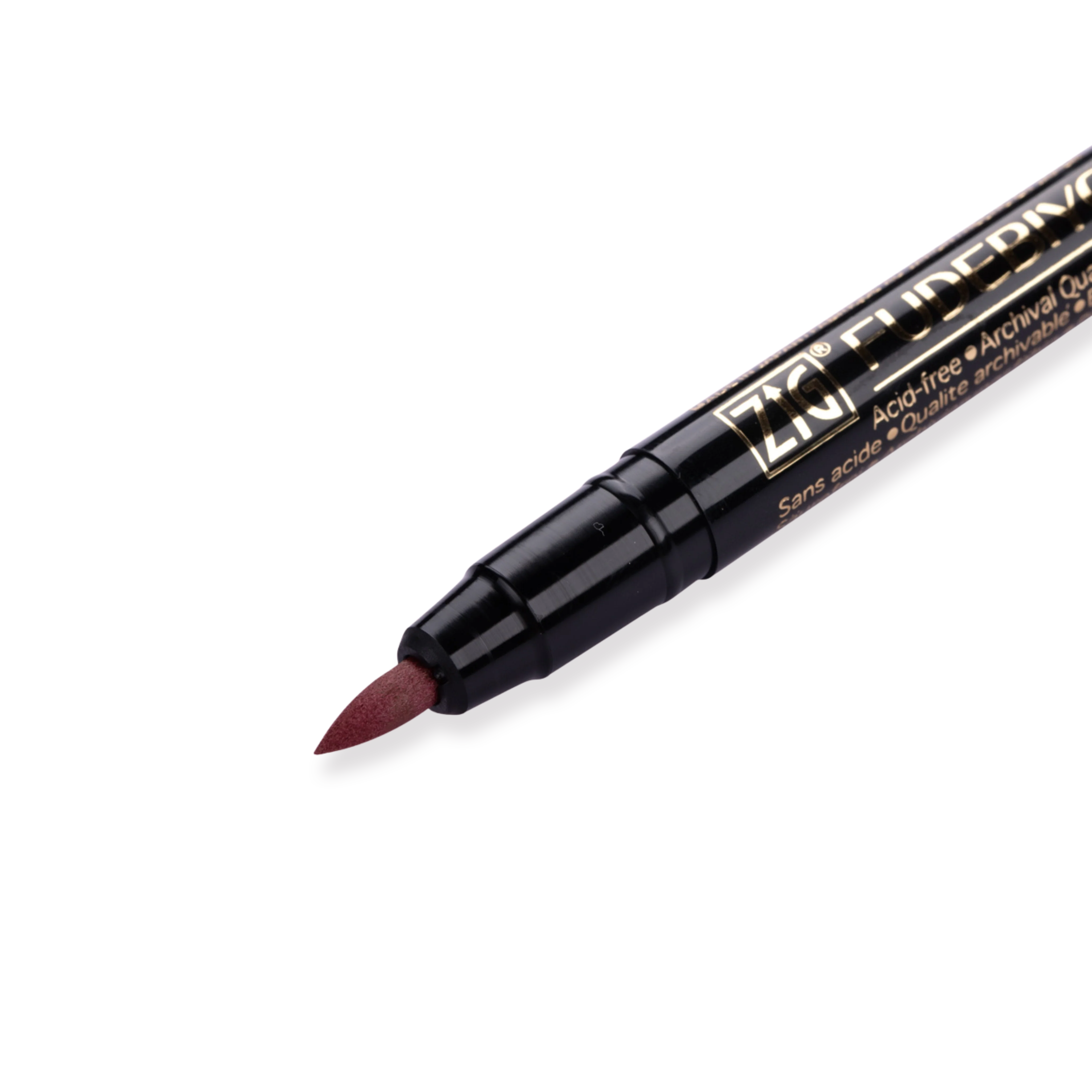 Kuretake Zig Fudebiyori Metallic Brush Pen - Red 126 - Image 2
