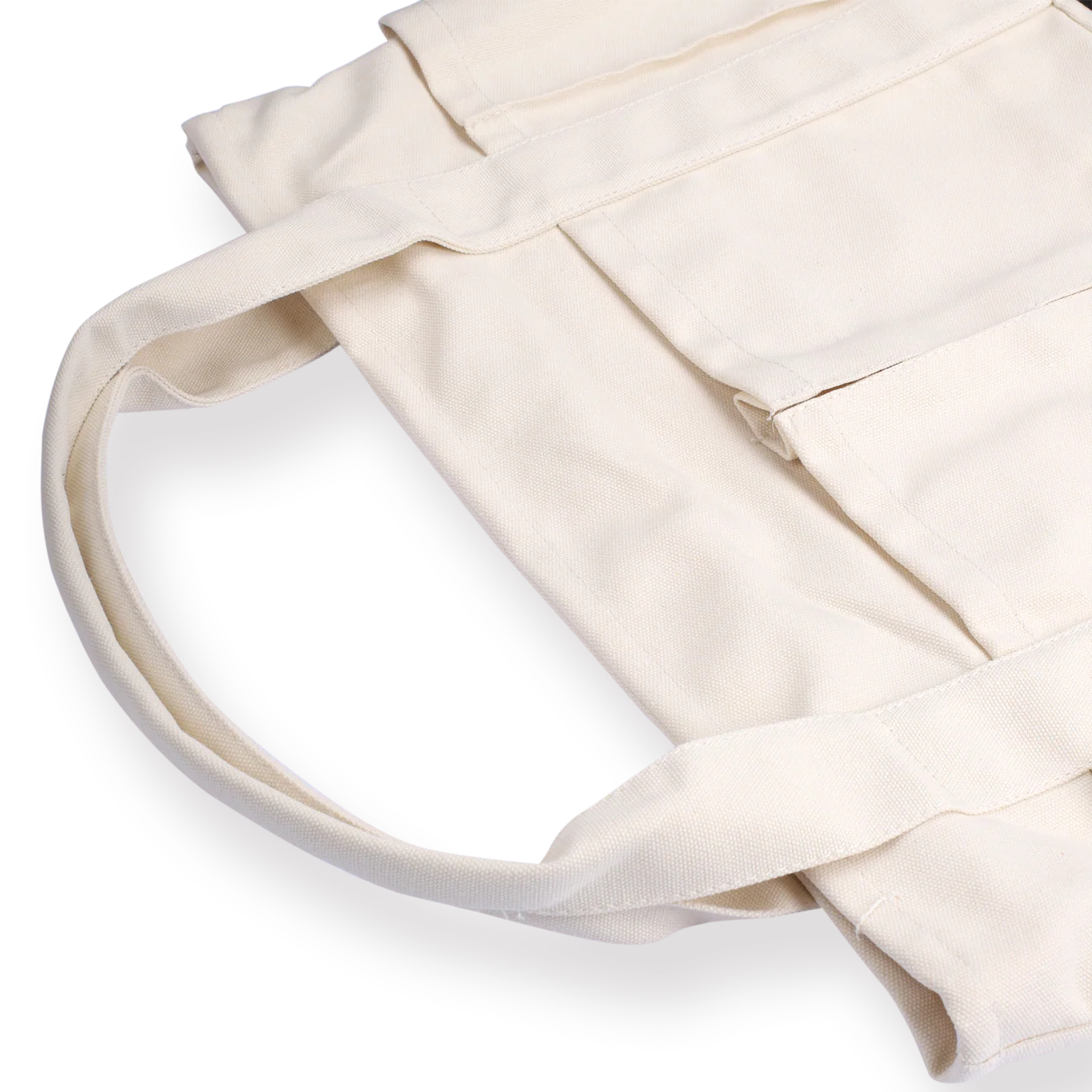 Large Capacity Multi-pocket Tote Bag - White - Image 2
