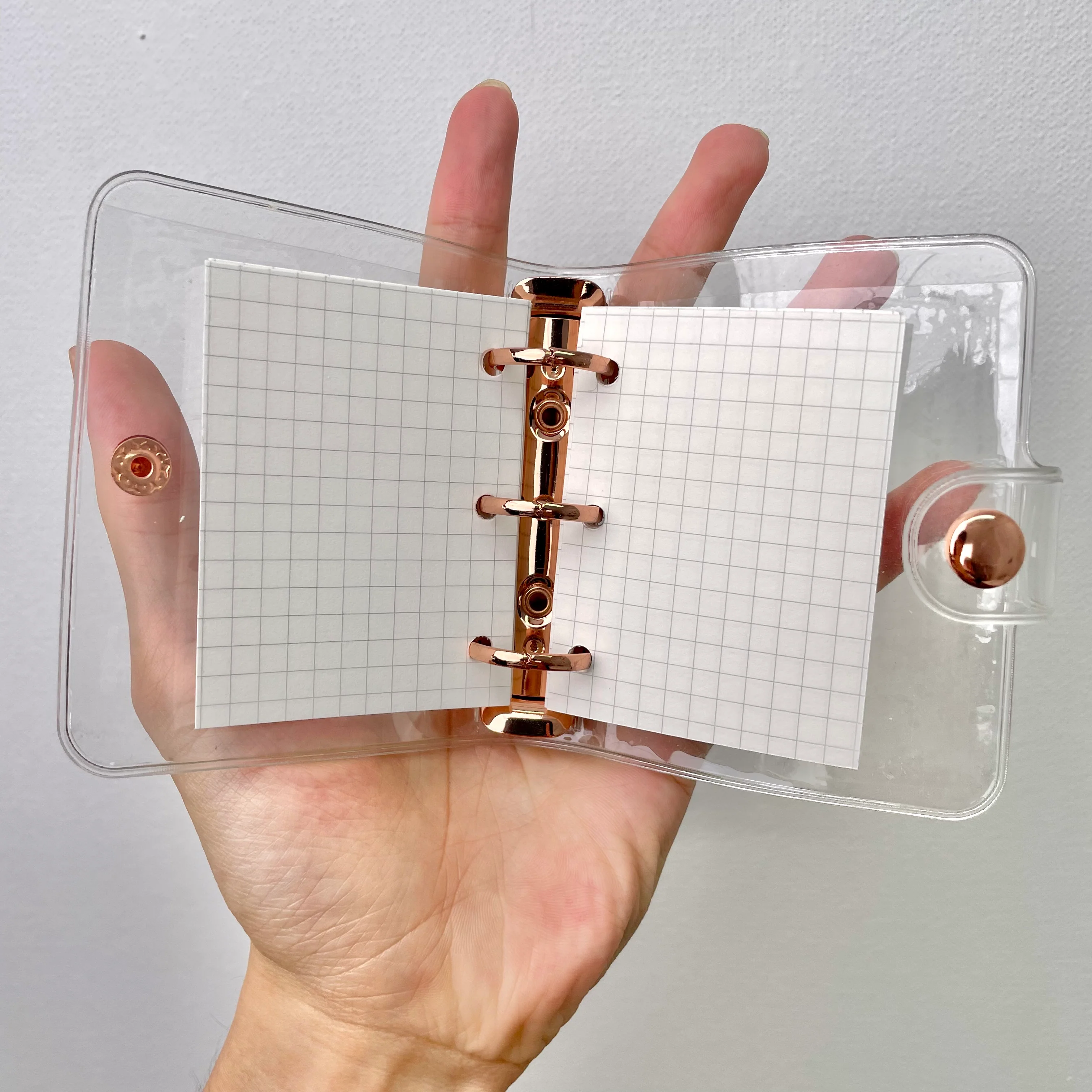 Mini Grid Notebook - Rose Gold - Image 3