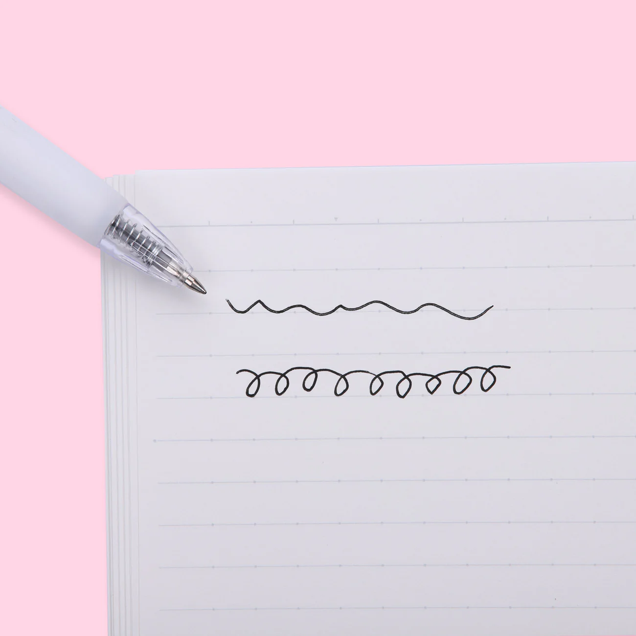 Minimalist White Gel Pen - 0.5 mm - Black - Image 3