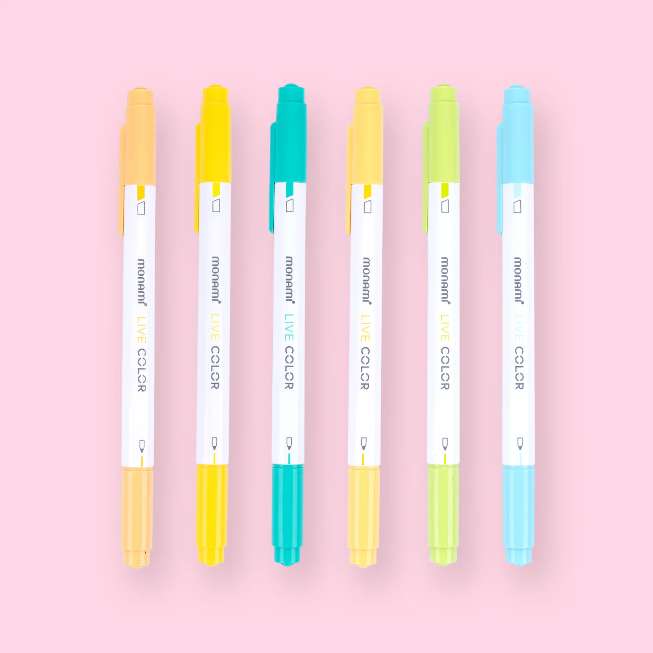Monami Dual Tip Marker- Refresh - Set of 6
